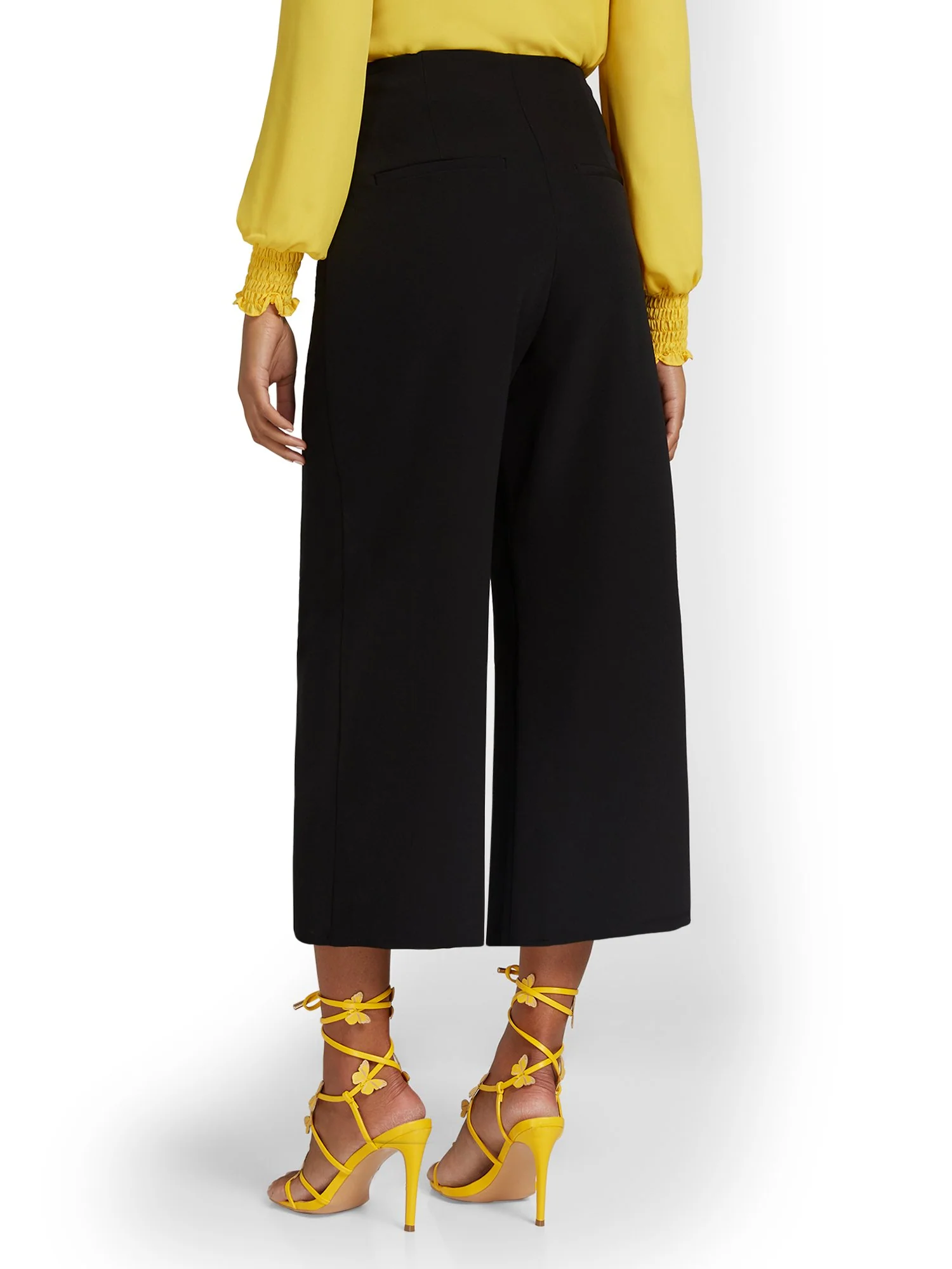 Corset-Waist Wide-Leg Capri Pant - Image 3