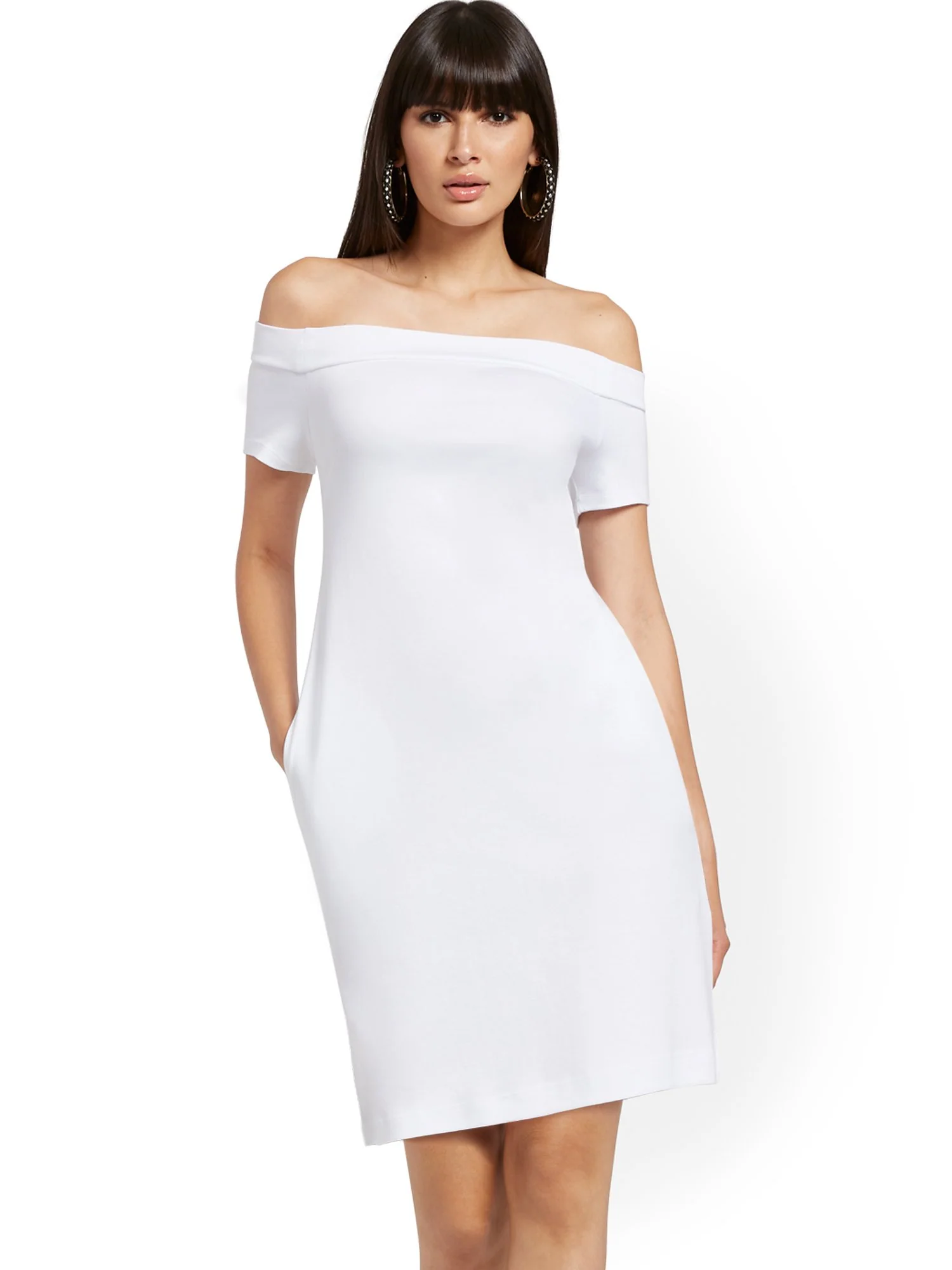 Cotton Off-The-Shoulder Dress - Image 6