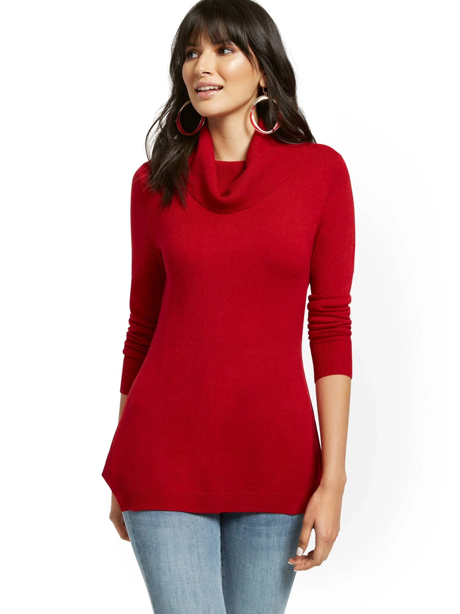 Cowl-Neck Back-Button Sweater - Image 8