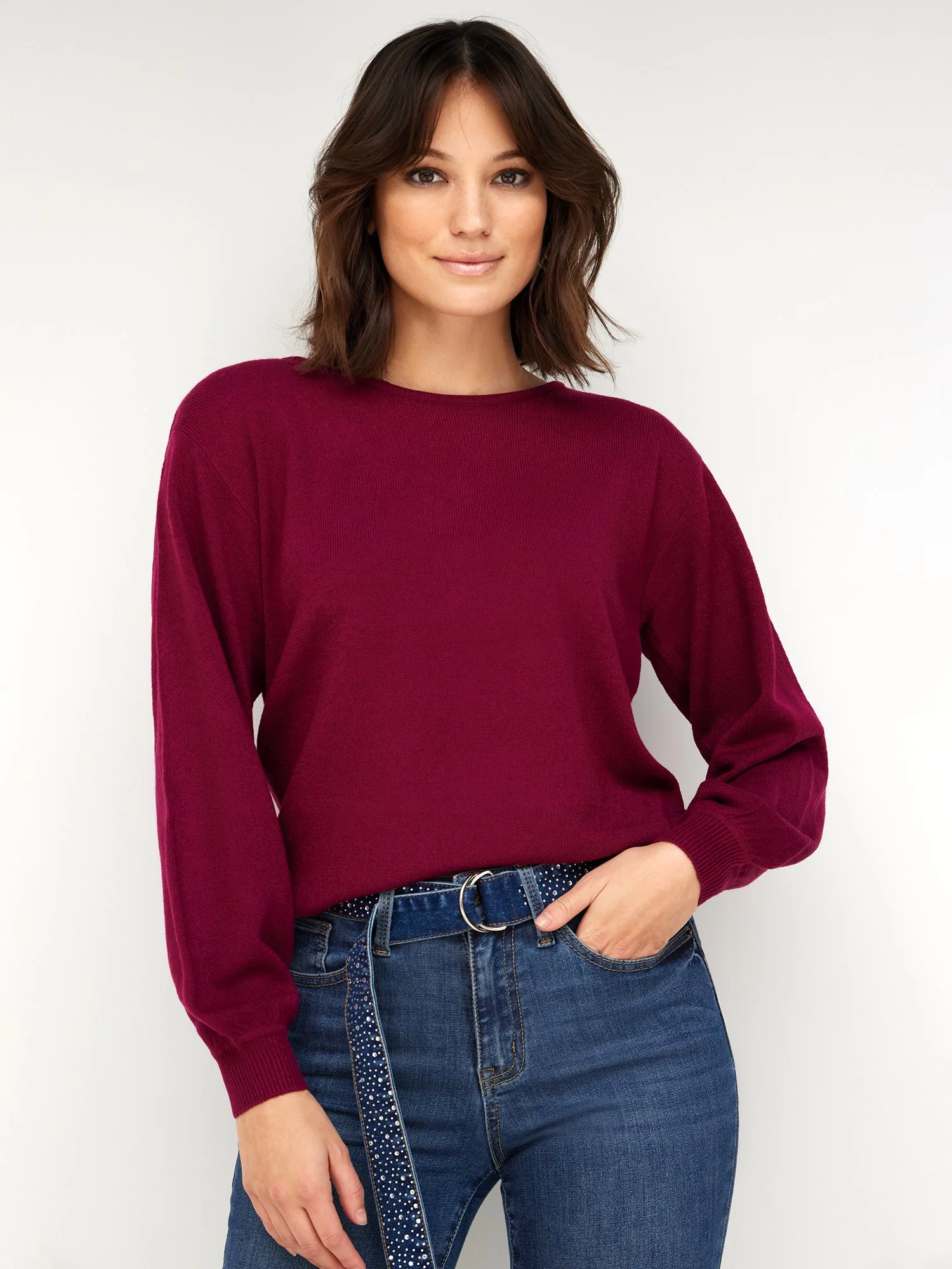 Crewneck Bow-Back Sweater - Image 21