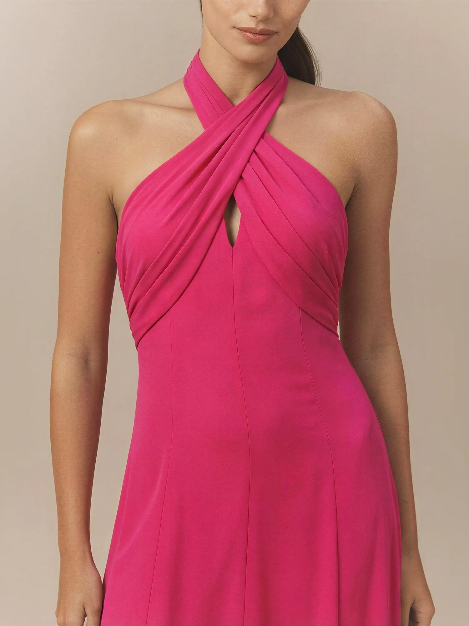 Criss Cross Chiffon Bust Gown - Image 7