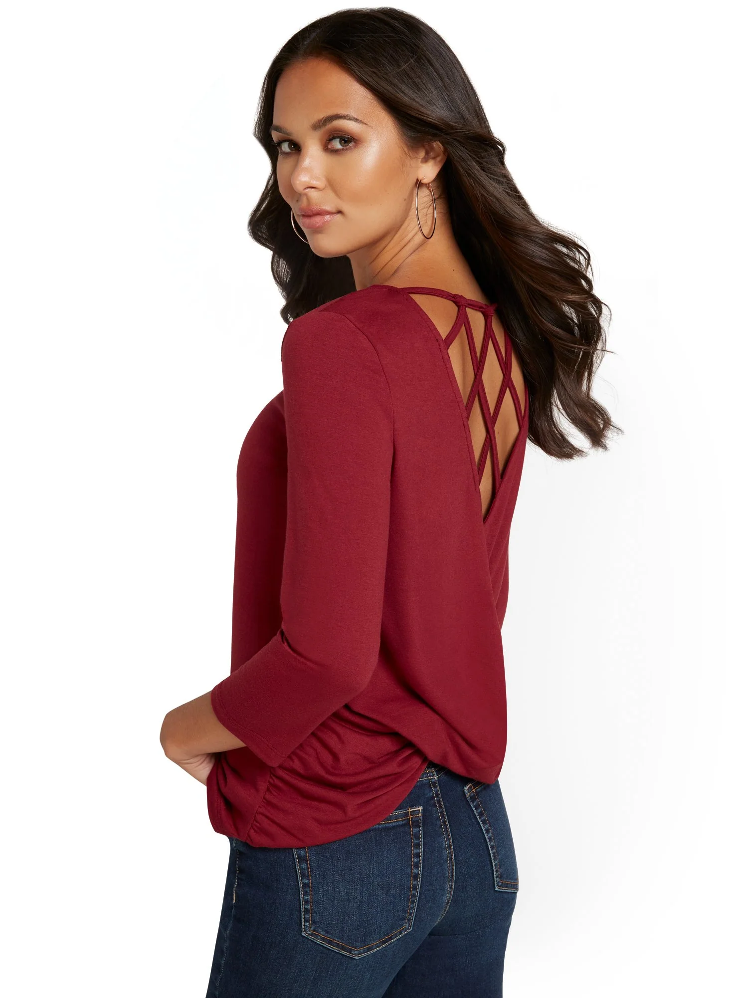 Criss-Cross Hem Tunic Top - Image 10