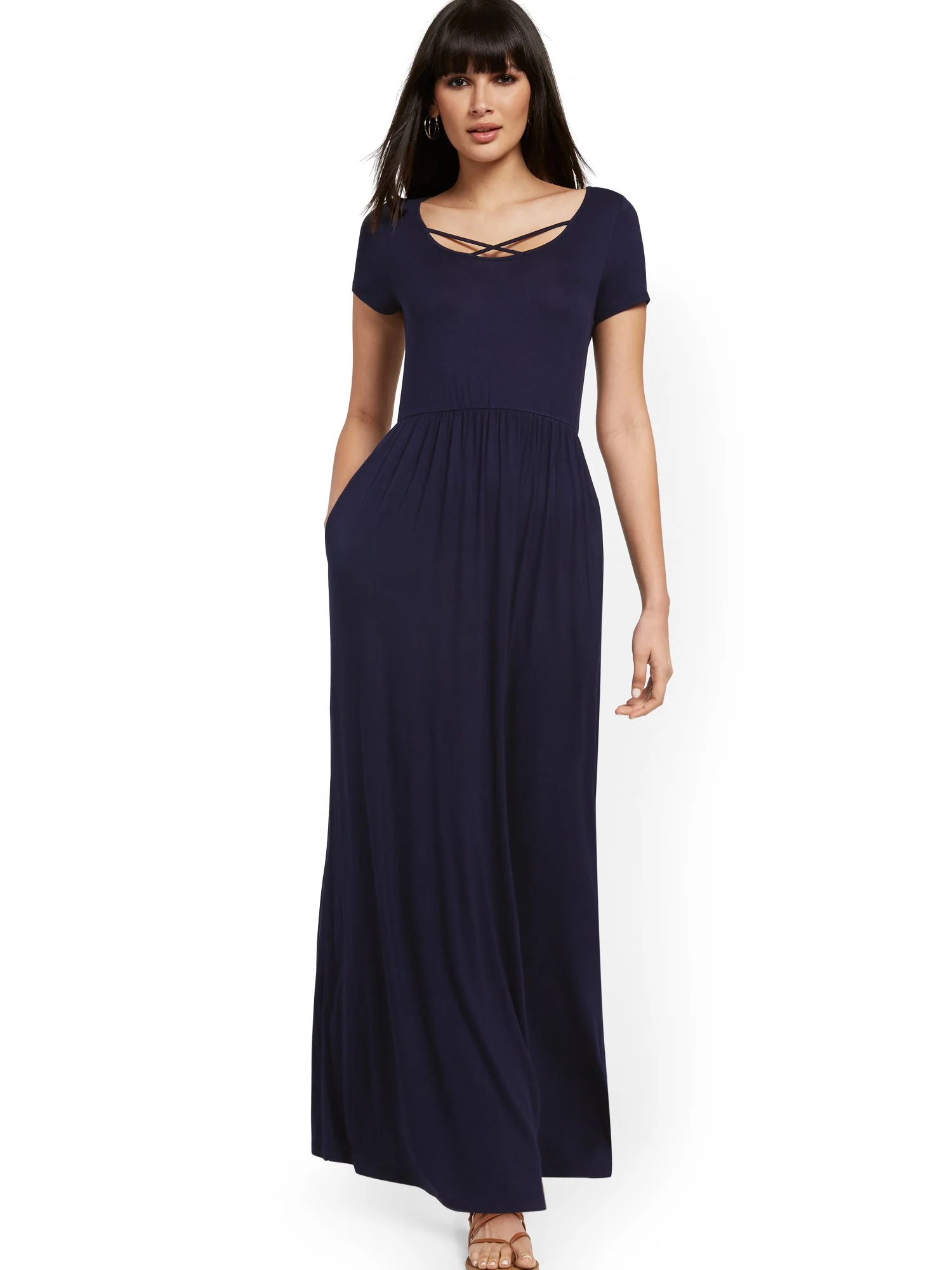 Crisscross-Front Maxi Dress - Image 5