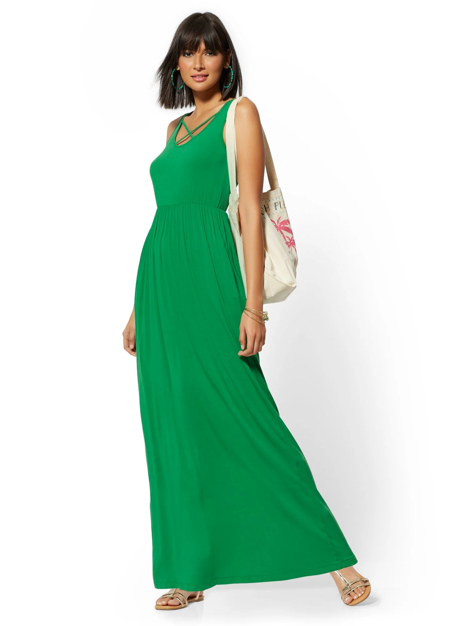 Crisscross-Front Maxi Dress - Soho Street