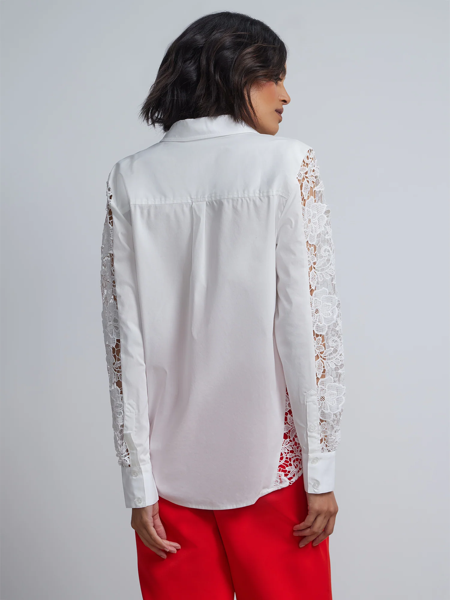 Crochet Boyfriend Button-Front - NY&C Madison Shirt® - Image 3