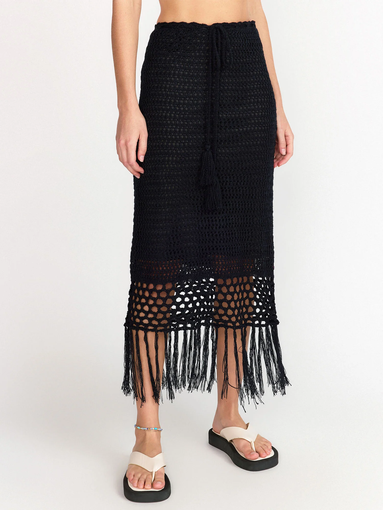 Mustard Seed Crochet Tassel Knit Skirt - Brands We Love - Image 2