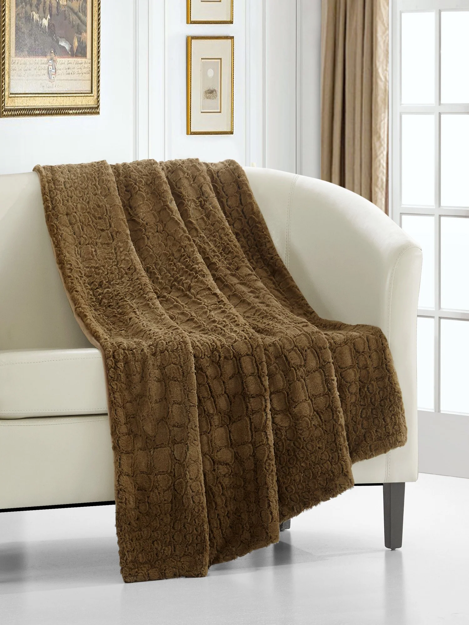 Crocodile-Print Throw Blanket - NY&C x Chic Home