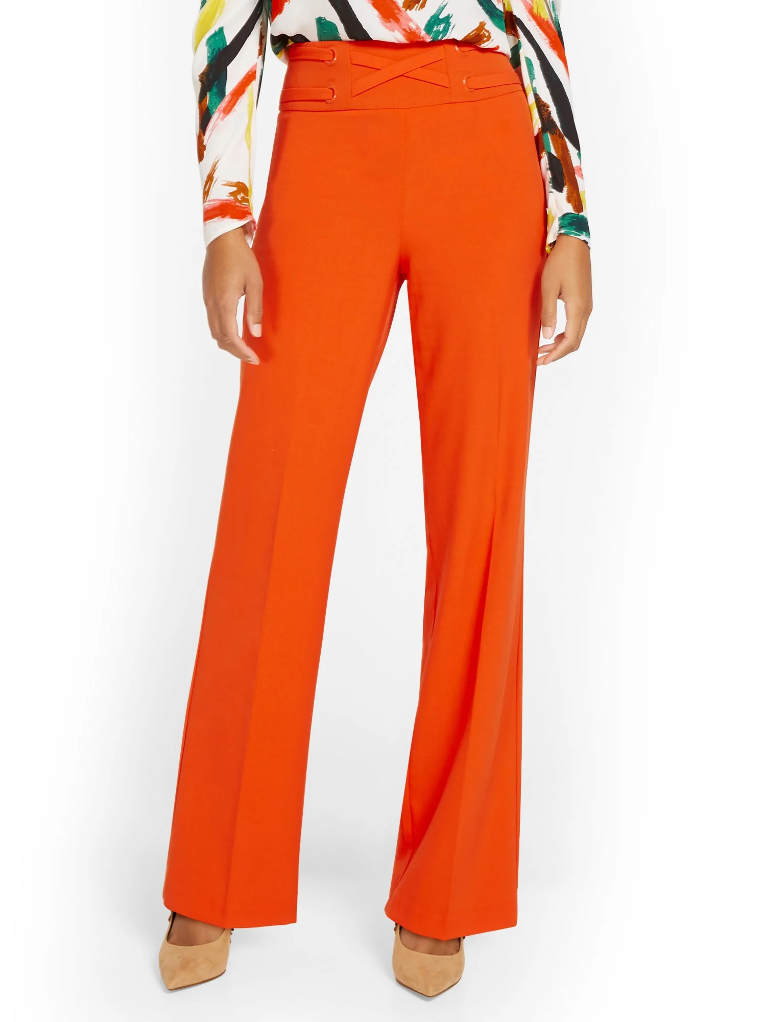 Cross-Belt Wide-Leg Pant - Essential Stretch - Image 7