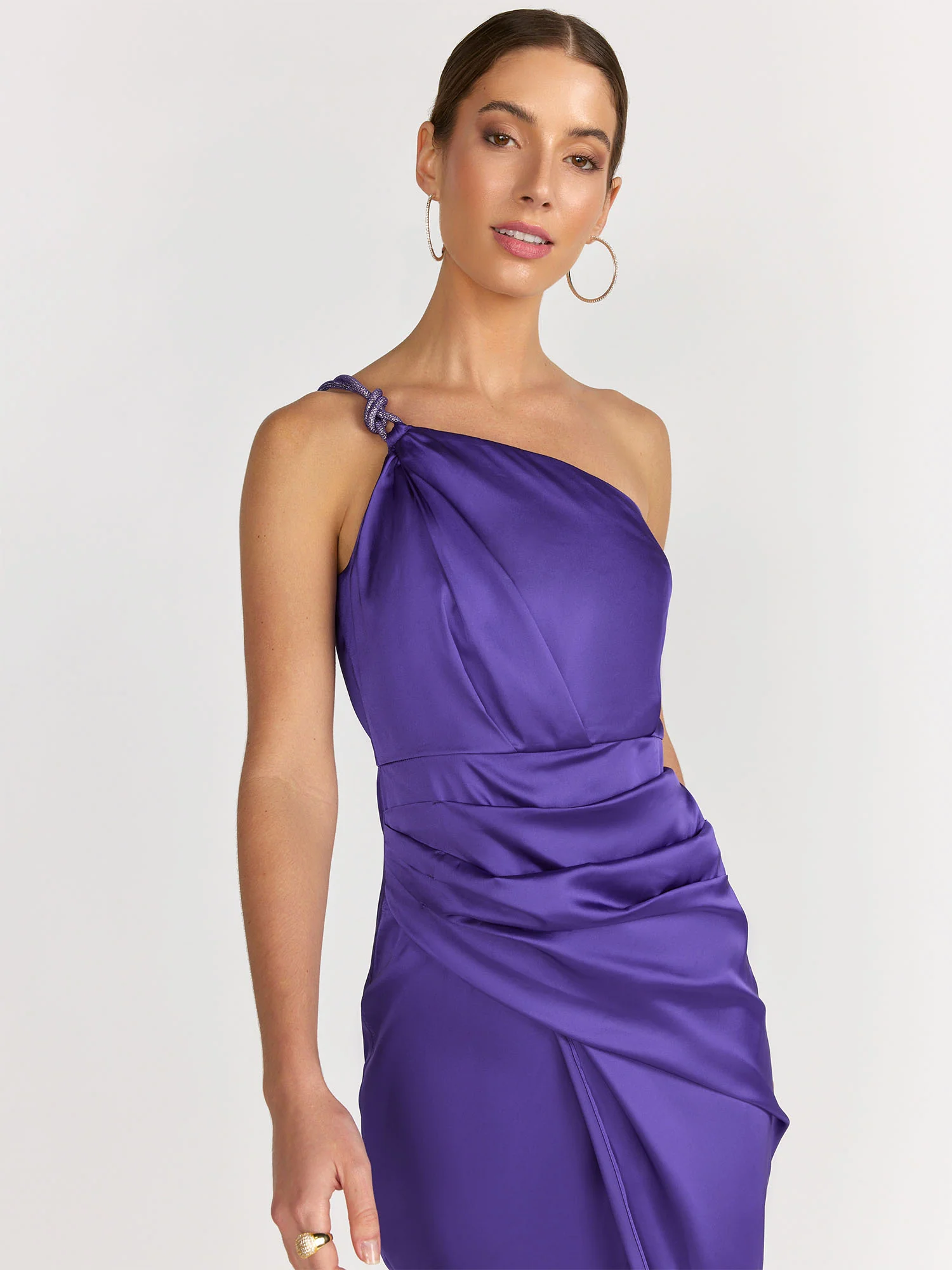 Do + Be Crystal Knot Detail One Shoulder Dress - Brands We Love - Image 2