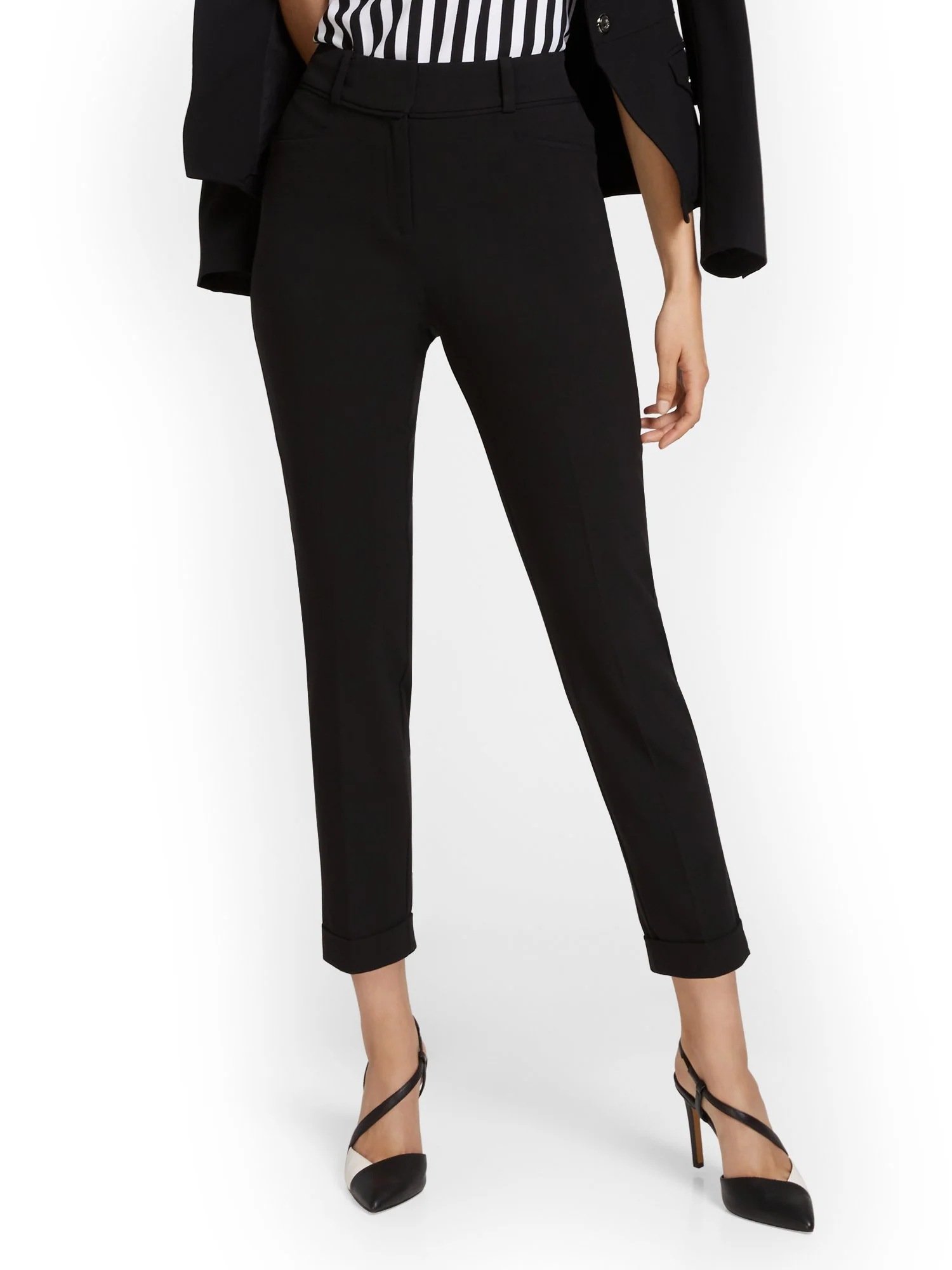 Cuffed Ankle Pant - Essential Stretch - 7th Avenue