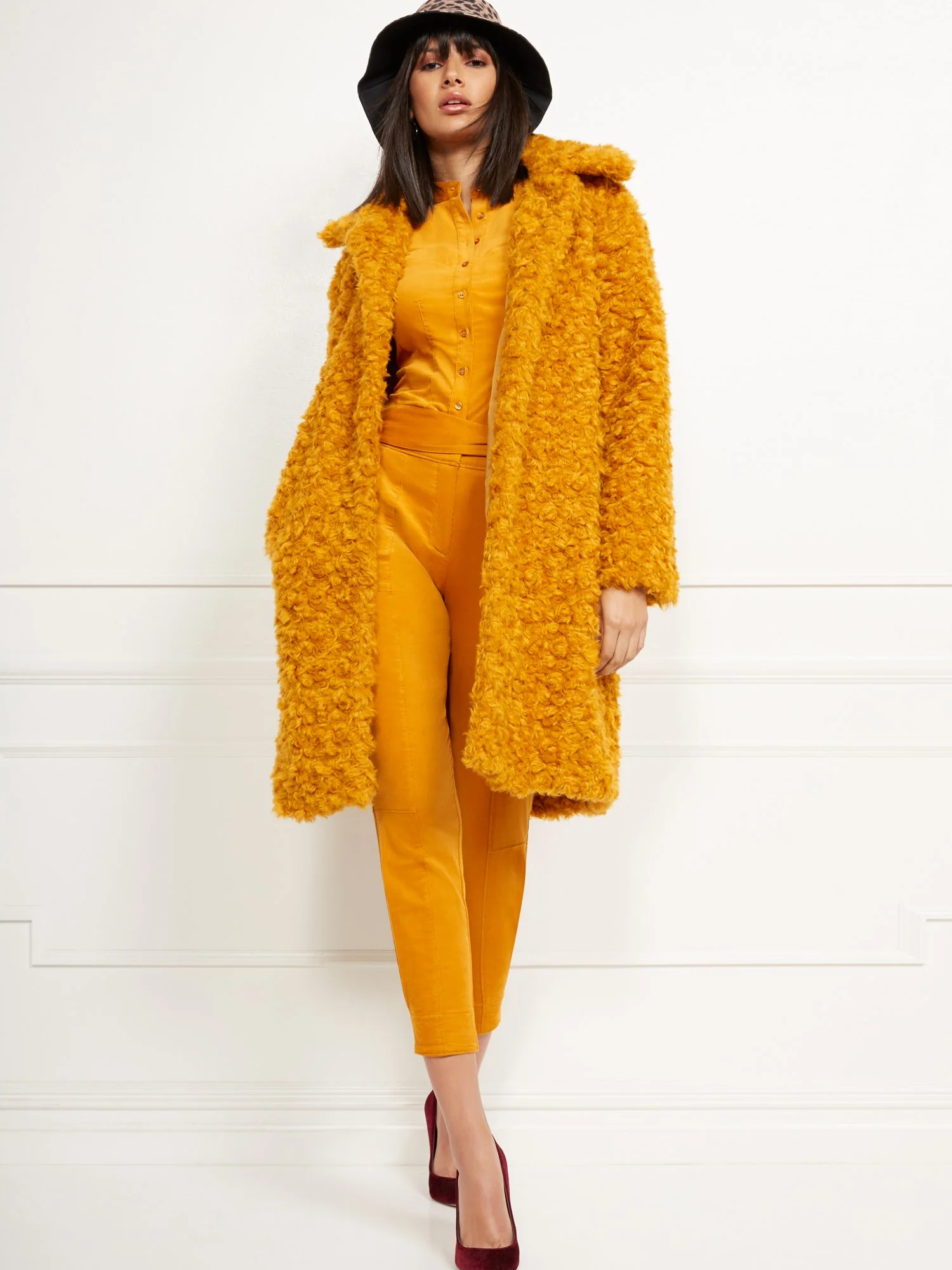 Curly Faux-Fur Coat - Image 9