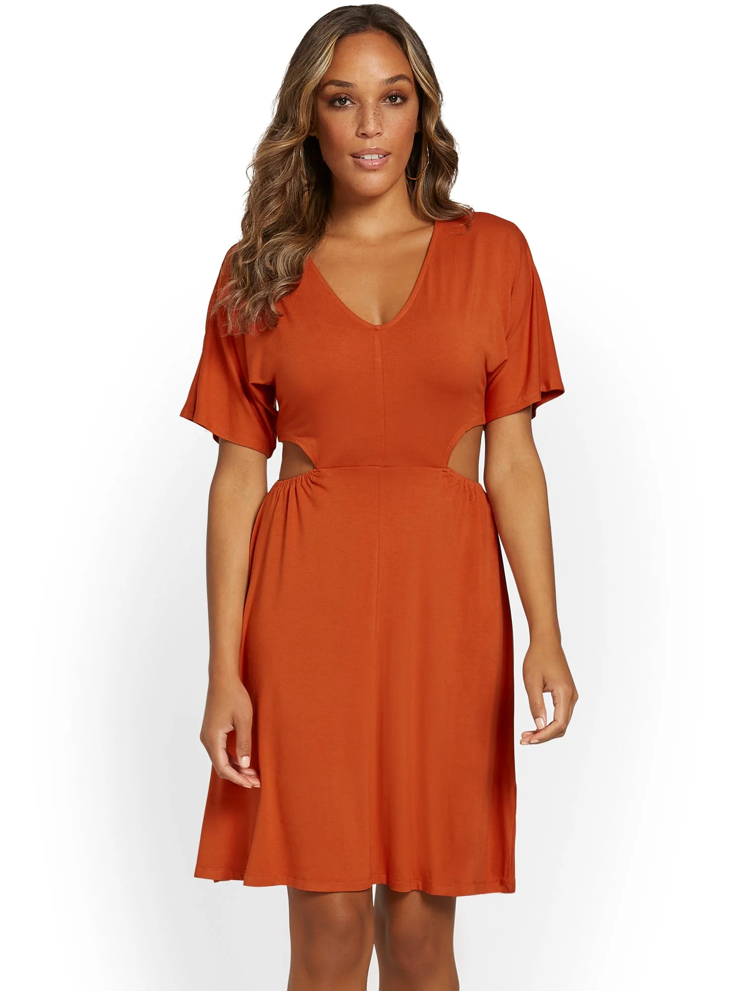 Cut-Out Knit Mini Dress - Image 11