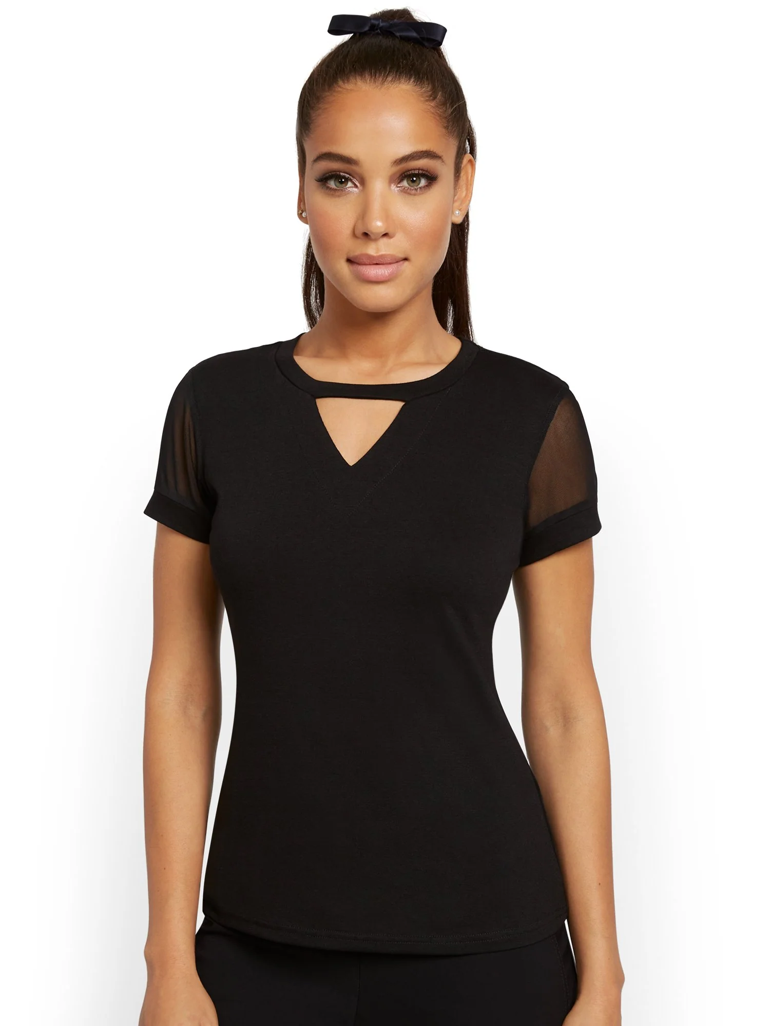 Cut-Out Neck Top - Image 2