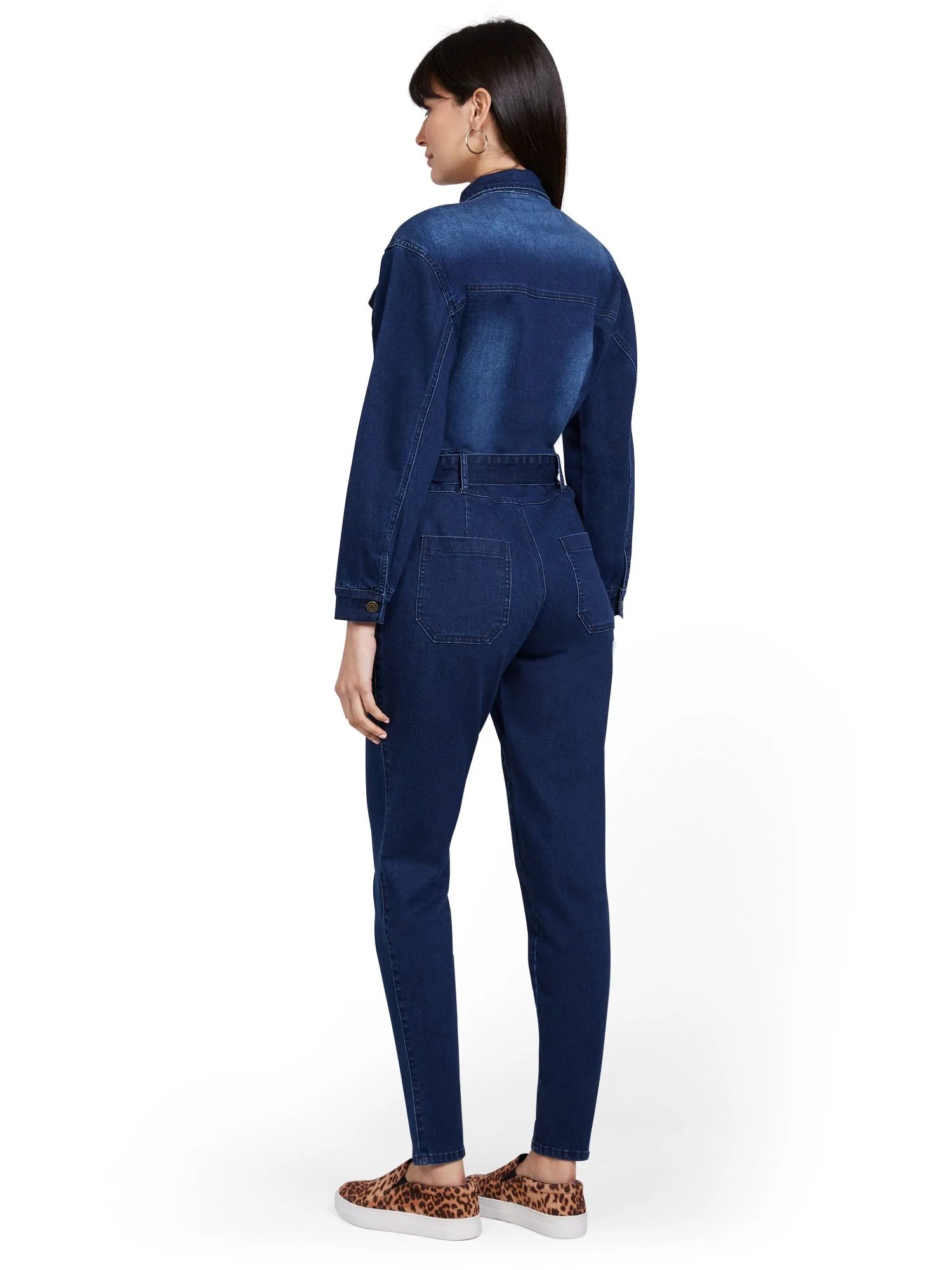 Dark Wash Denim Jumpsuit - Image 3