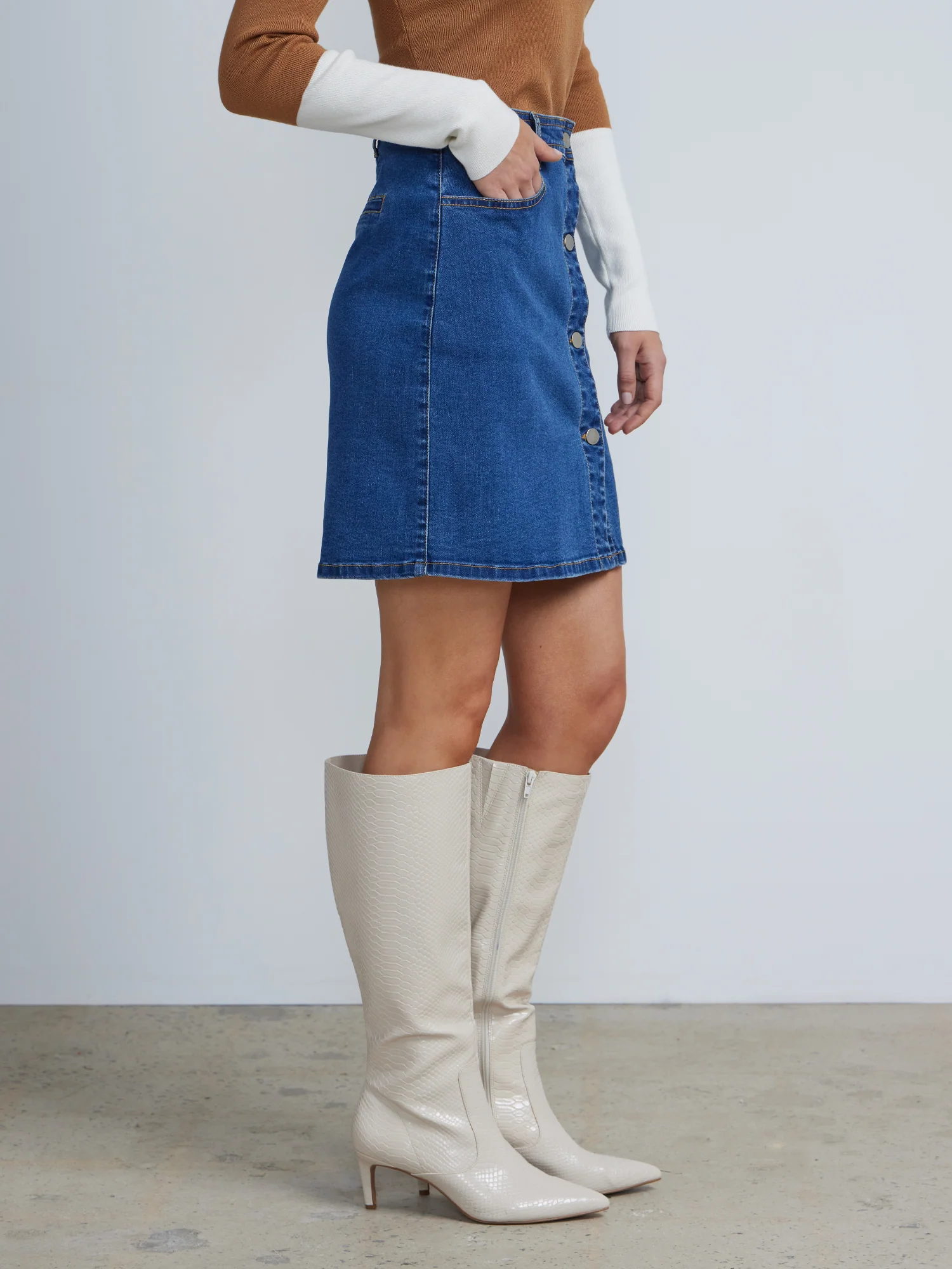 Denim Mini Skirt - Image 2