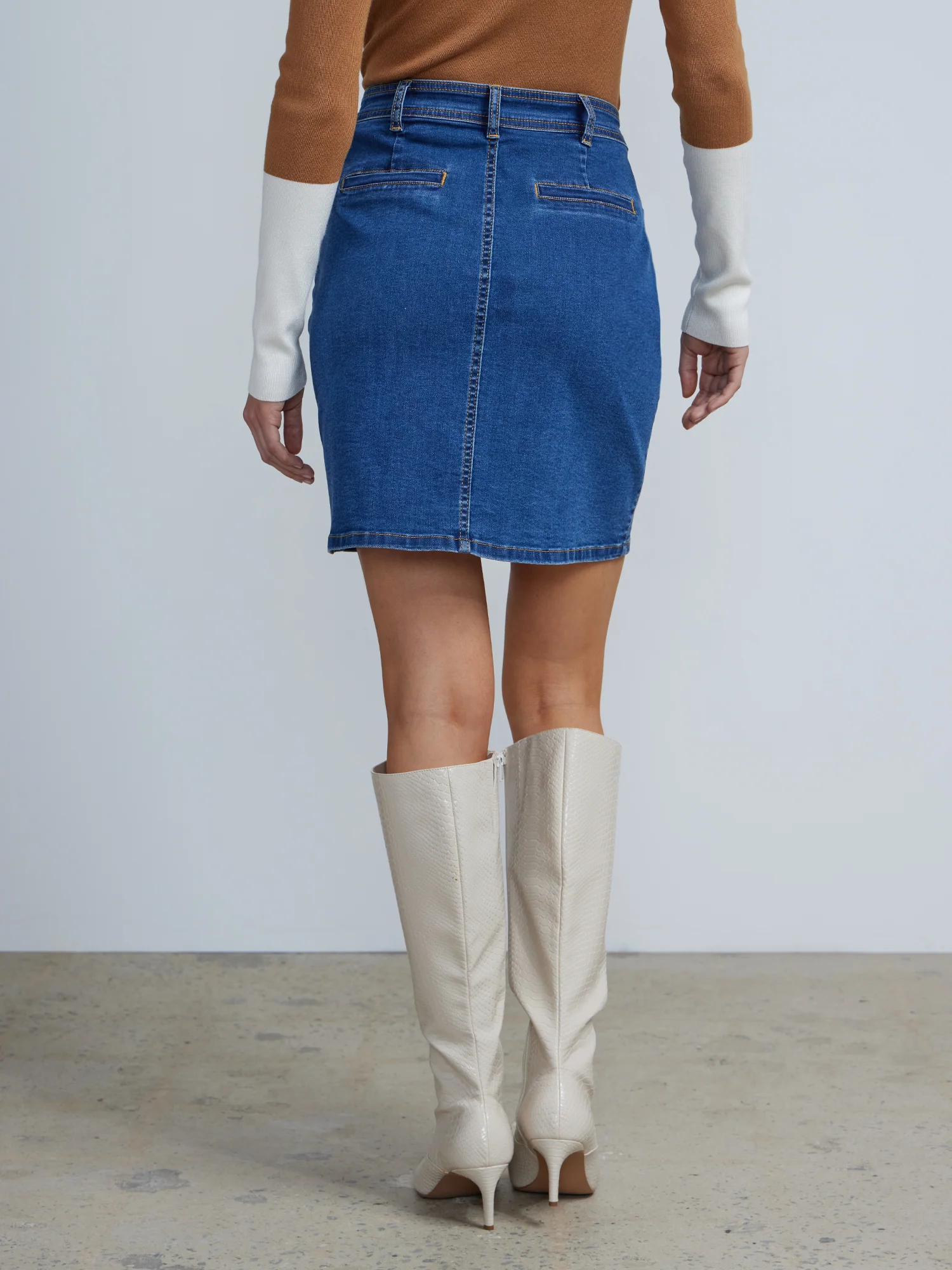 Denim Mini Skirt - Image 3