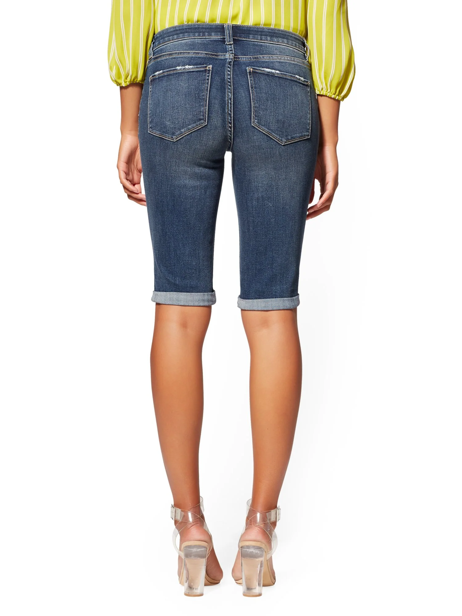 Destroyed 13 Inch Bermuda Short - Blue Oasis - Image 3