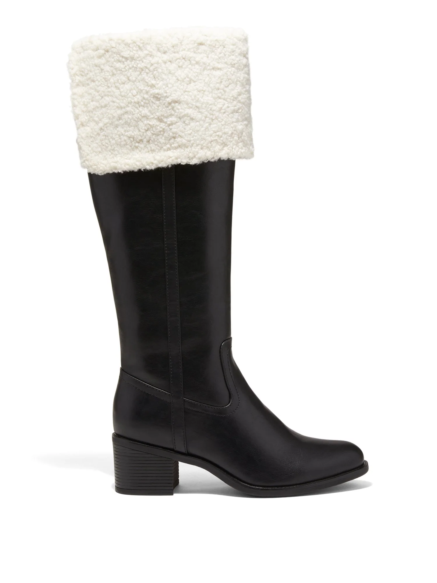 Devi Tall Faux-Sherpa Riding Boot - Image 3