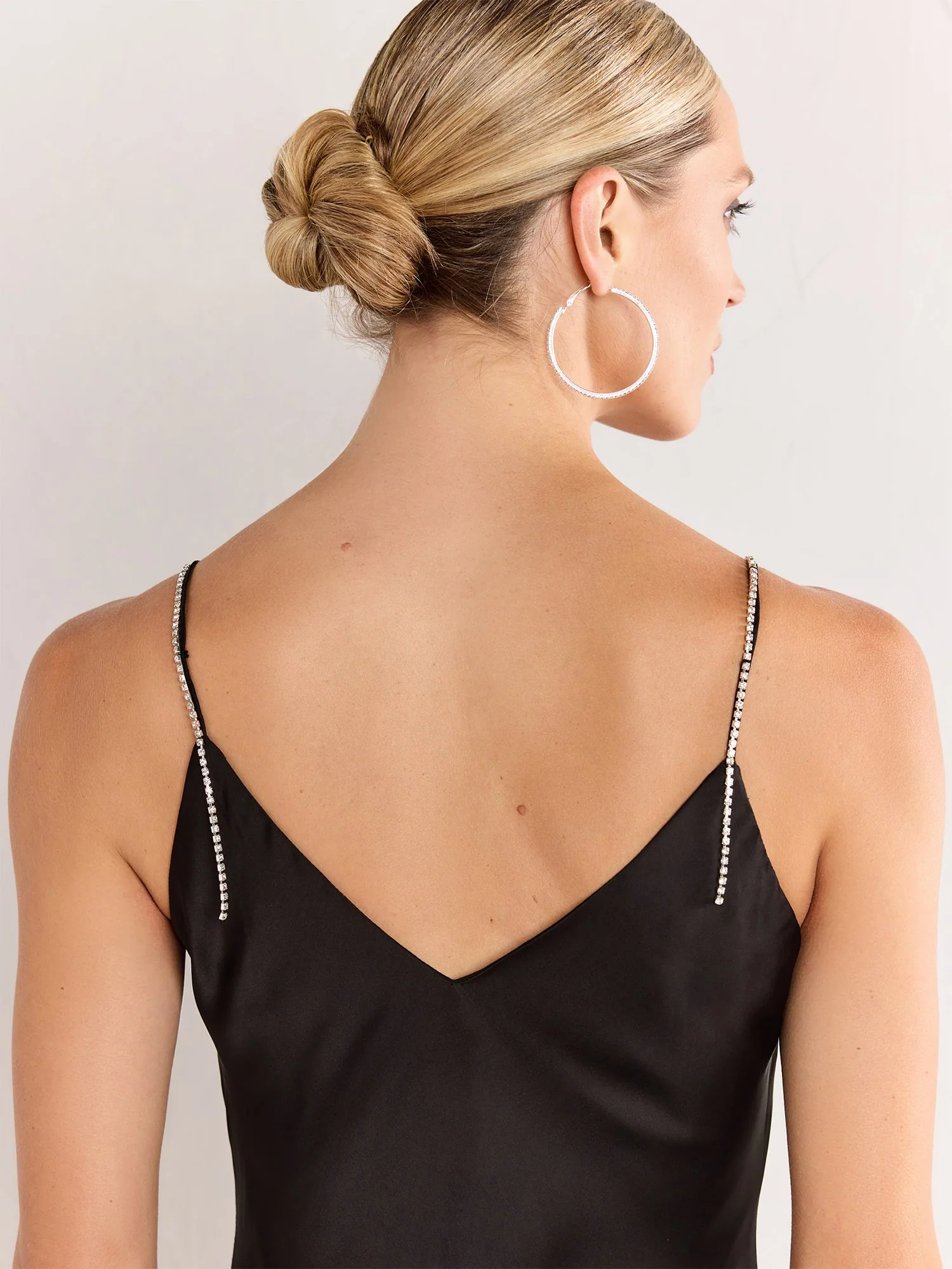 Diamante Strap Maxi Slip Dress - Mustard Seed - Image 3