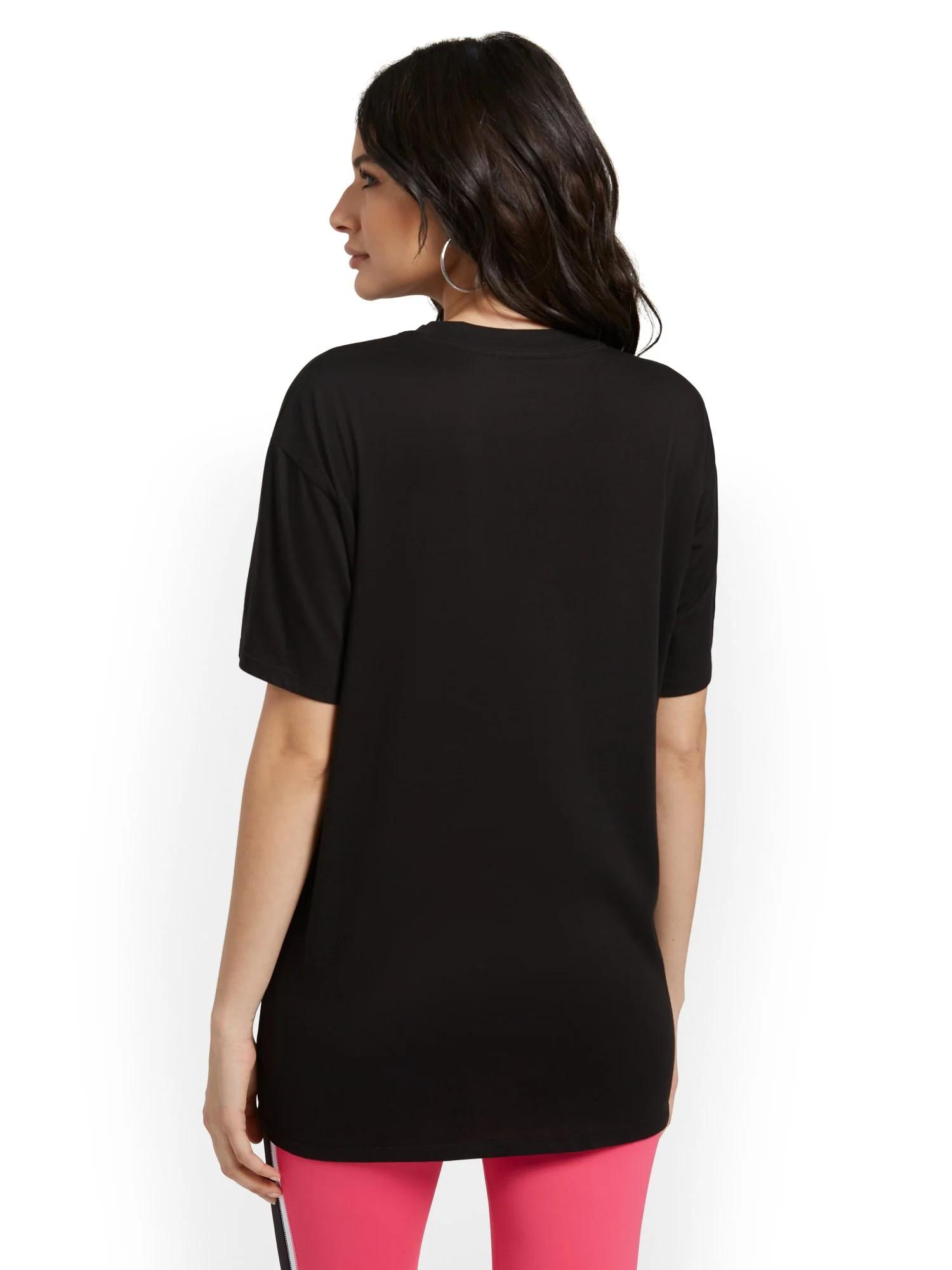 Don't Look Back Oversized Graphic Tee - Image 3