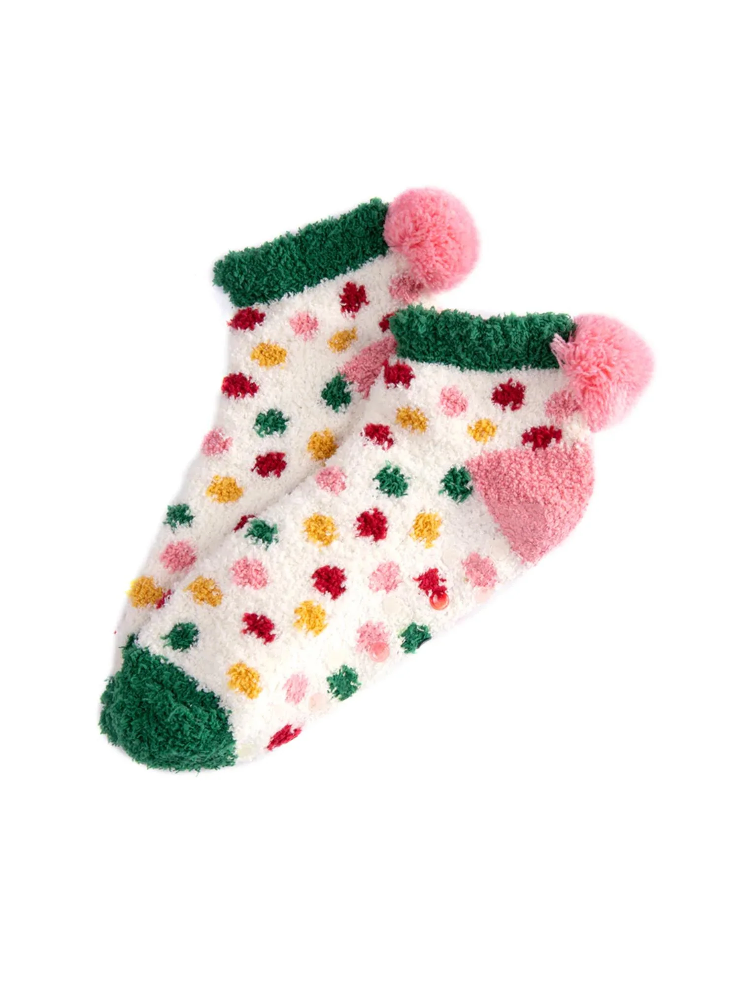 Shiraleah Dot Plush Home Socks, Multicolor - Brands We Love