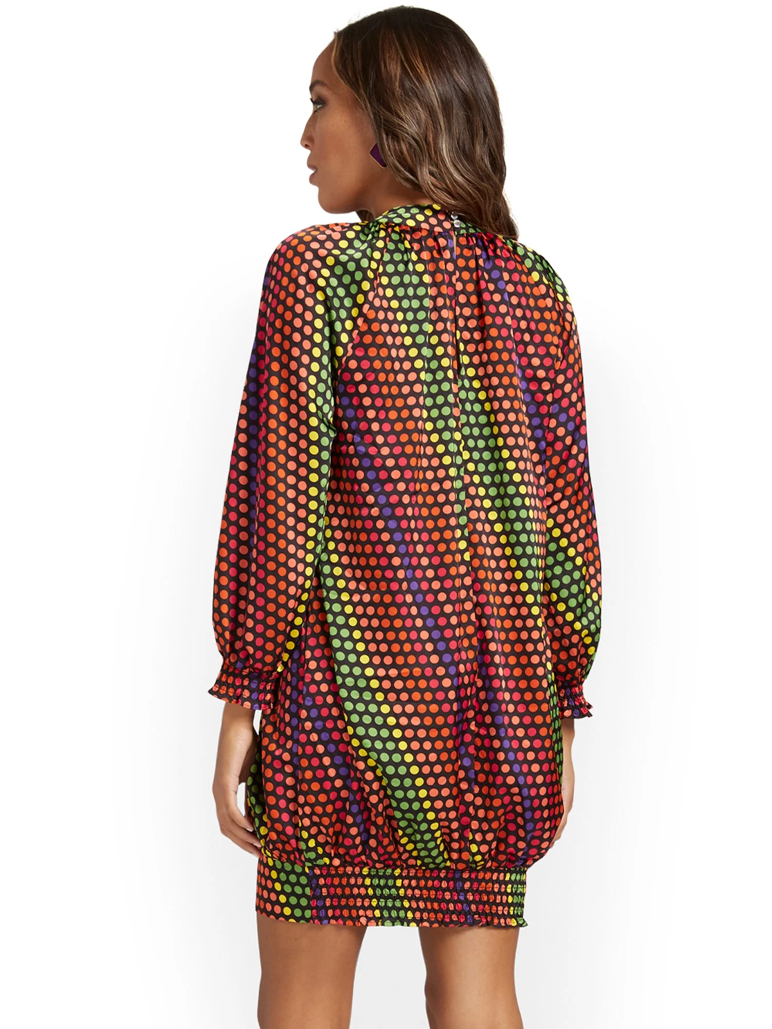 Dot-Print Bubble Dress - Image 3