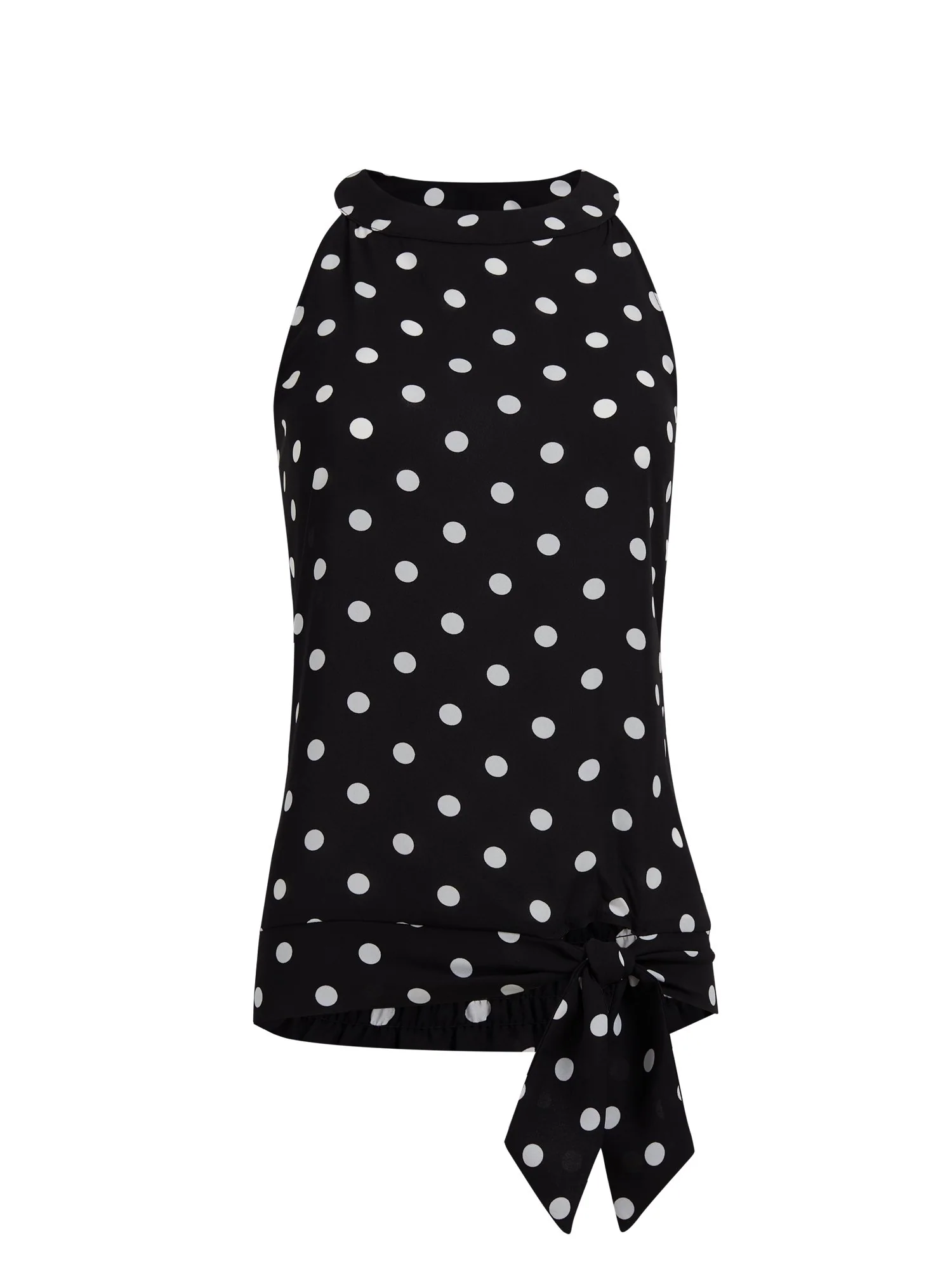 Dot-Print Halter Top - Image 2