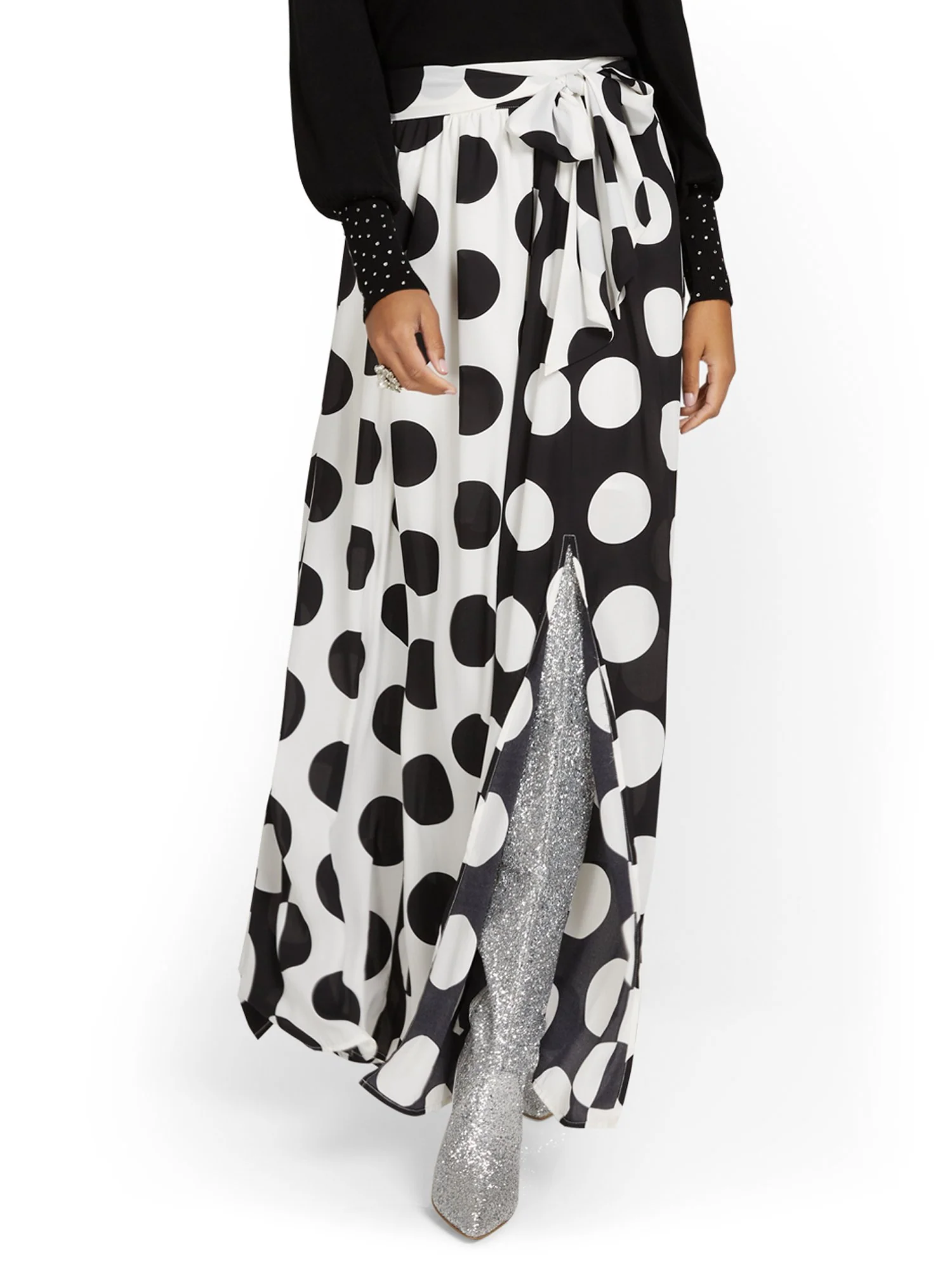 Dot-Print Maxi Skirt - Image 2