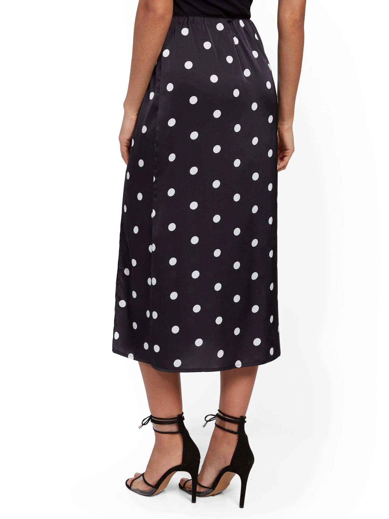 Dot-Print Midi Slip Skirt - 7th Avenue - Image 3
