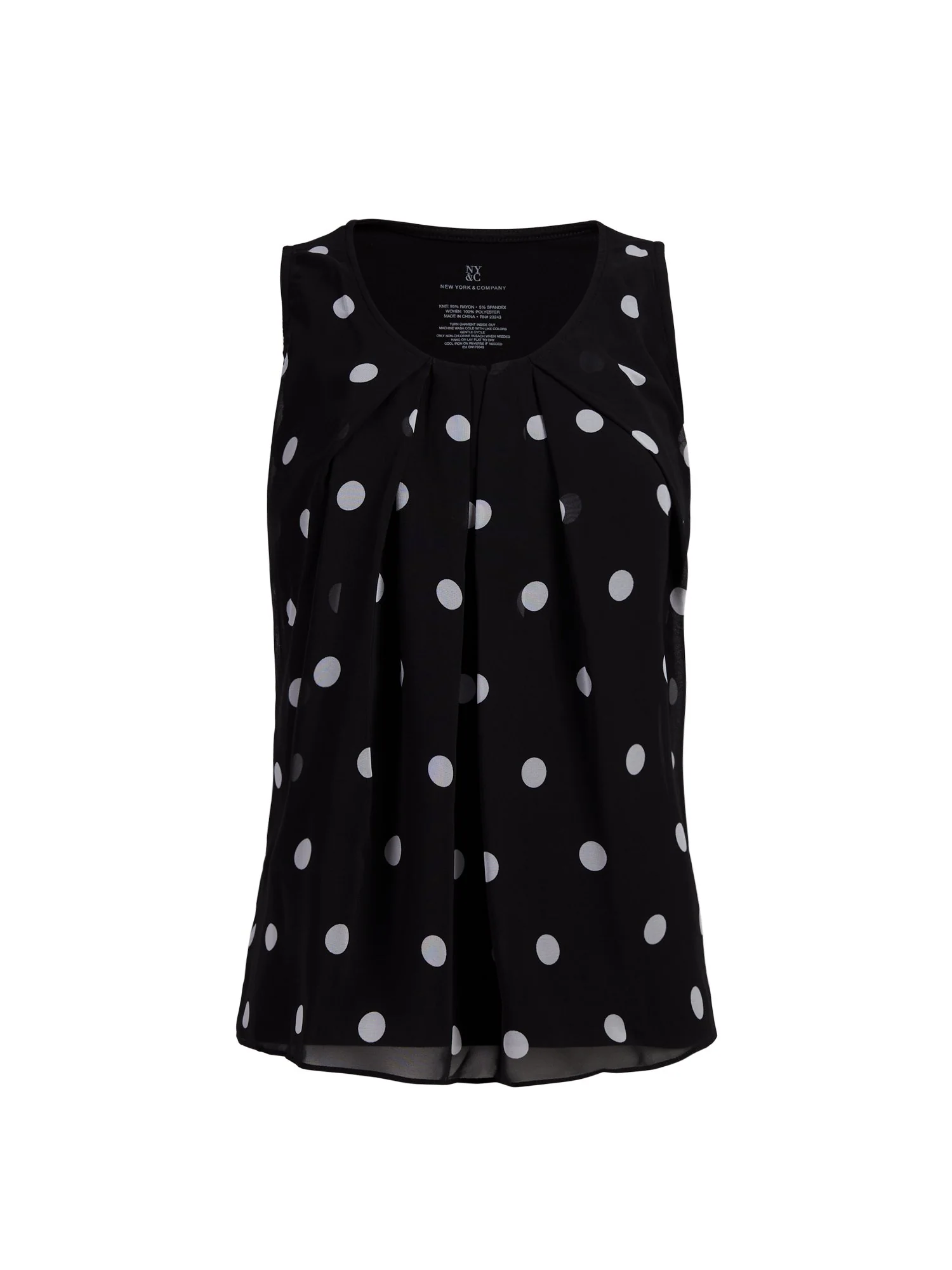 Dot-Print Sleeveless Top - Image 2