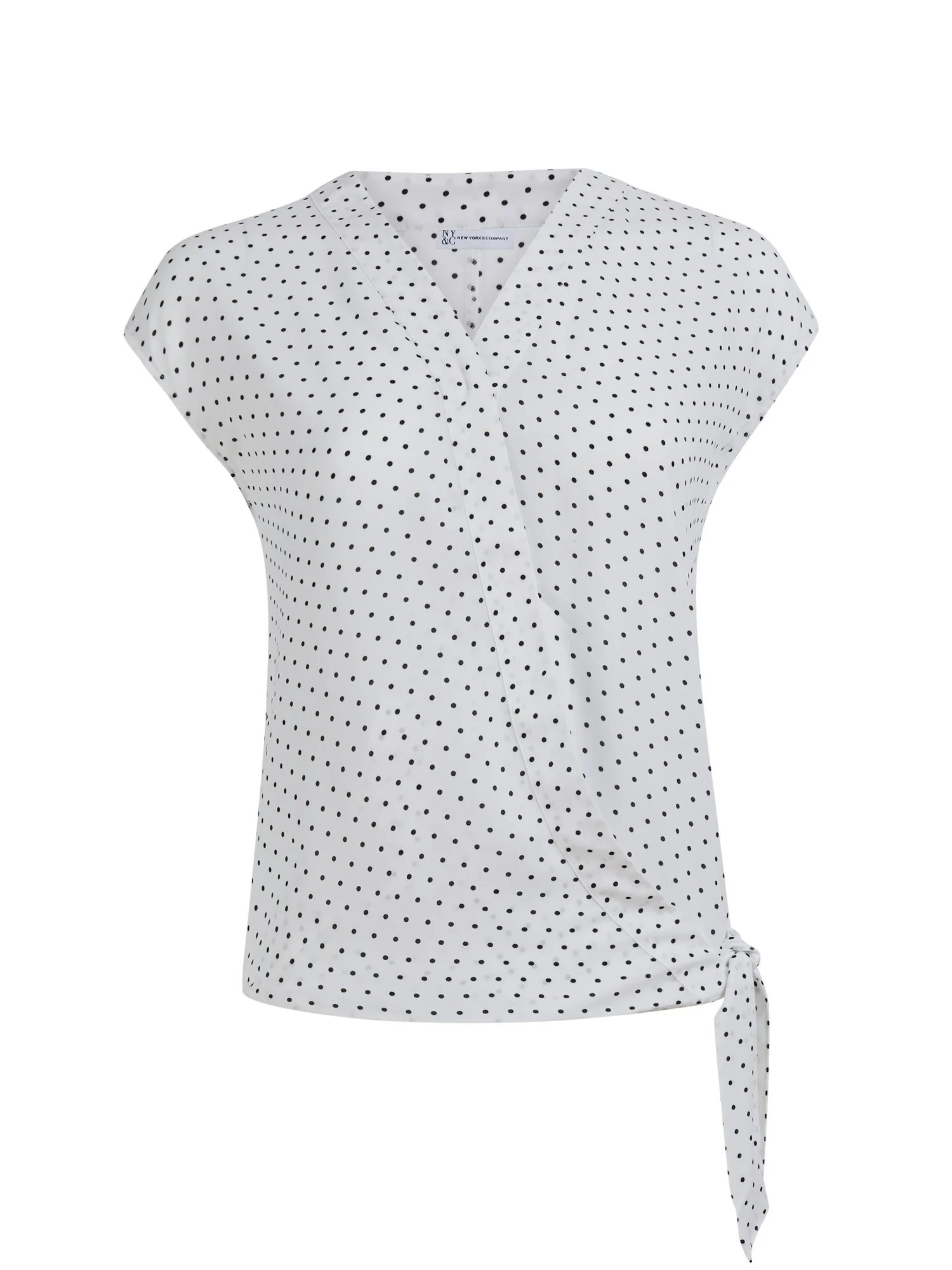 Dot-Print Wrap Shirt - Image 6