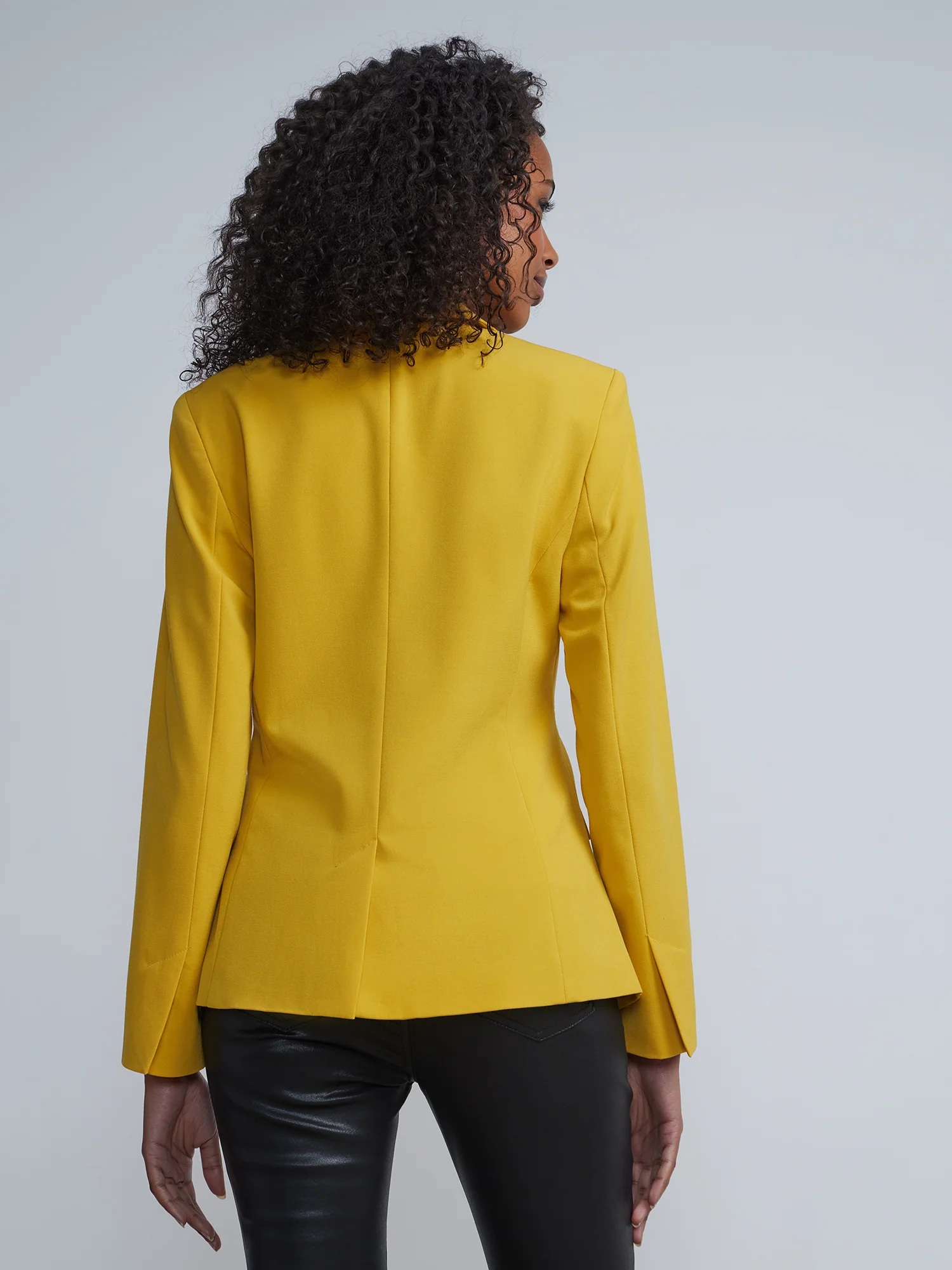 Double-Breasted Button-Detail Blazer - Essential Stretch - Image 15