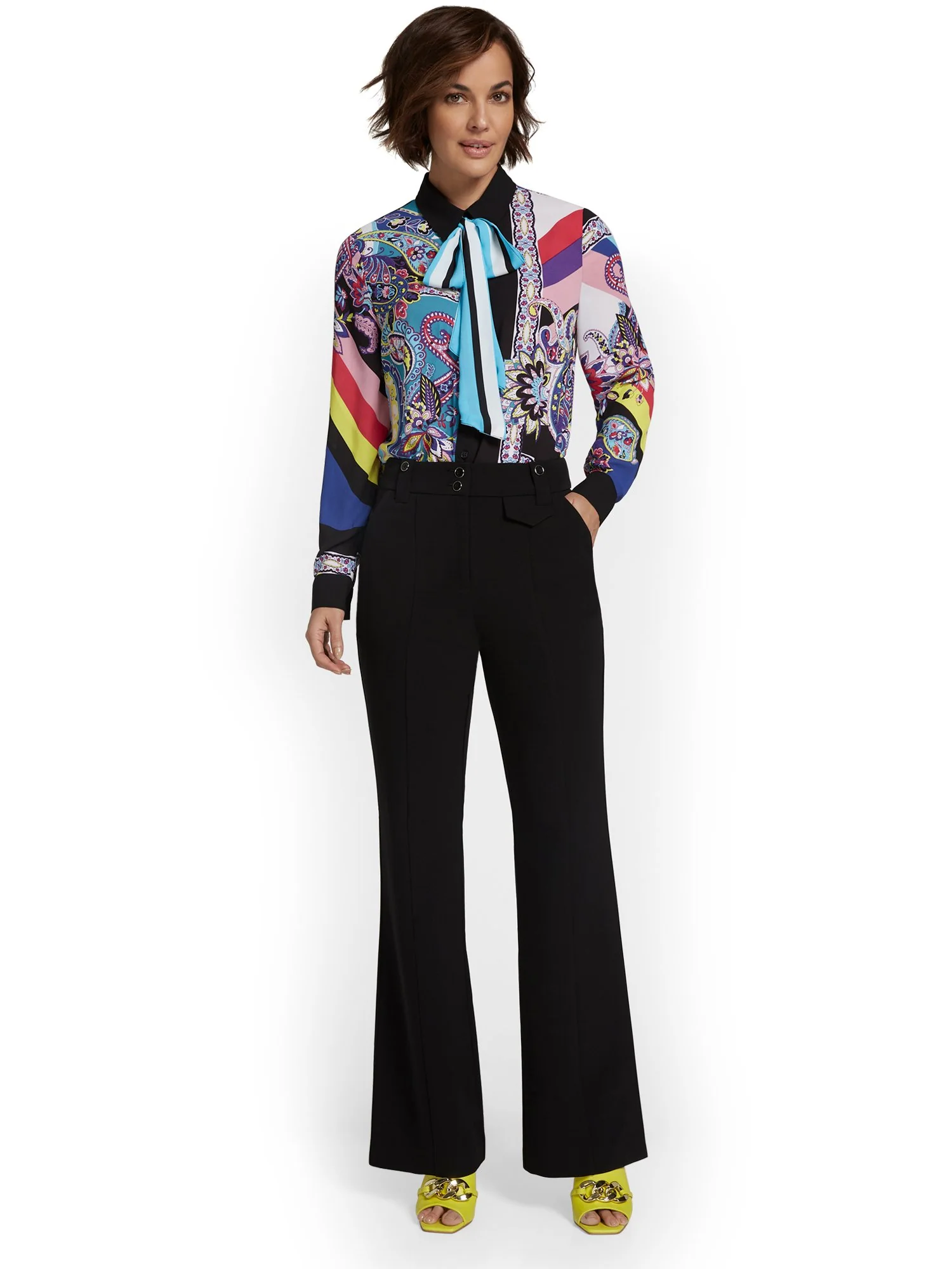 Double-Button Wide-Leg Pant - Image 4