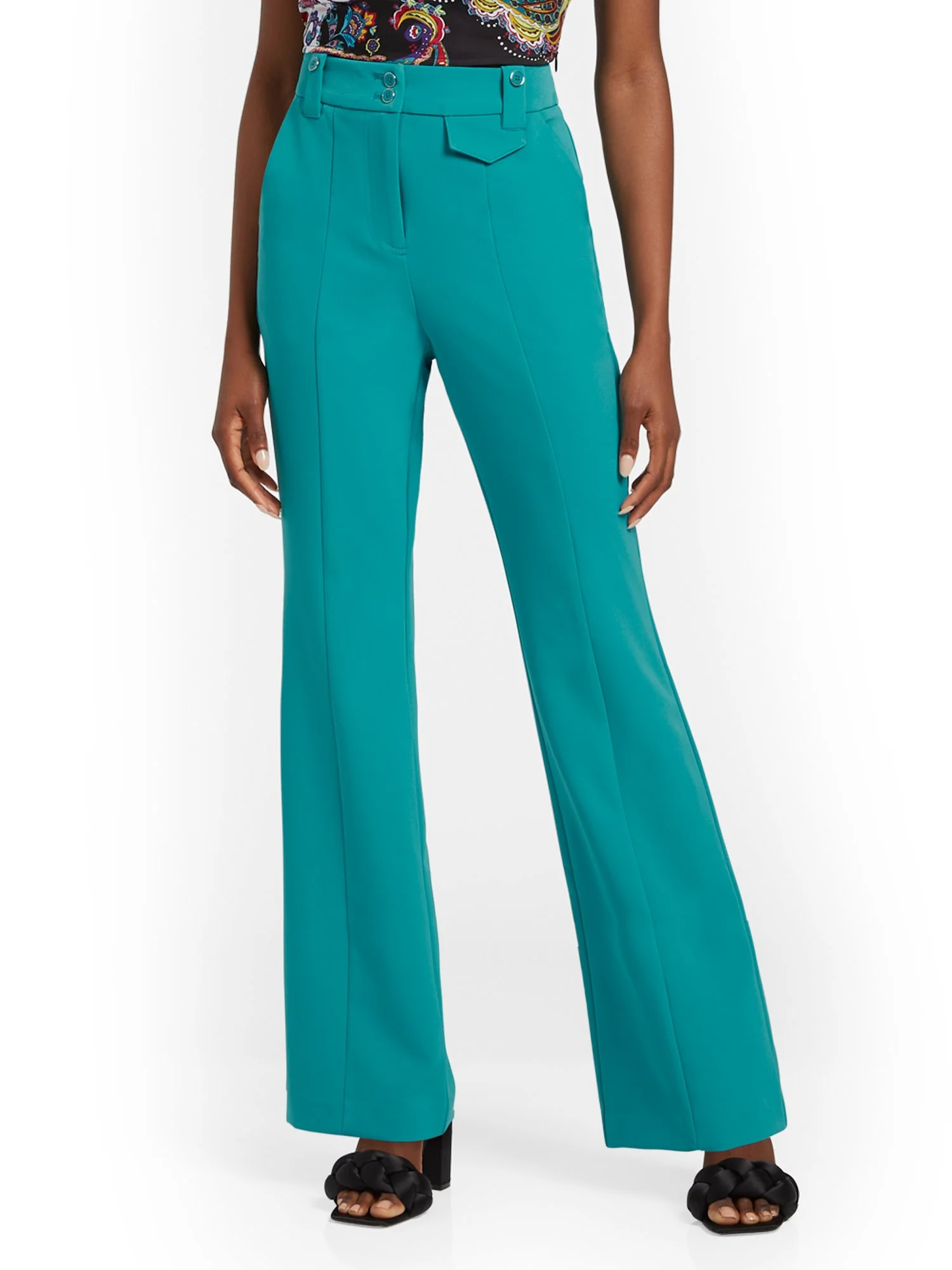 Double-Button Wide-Leg Pant - Image 6