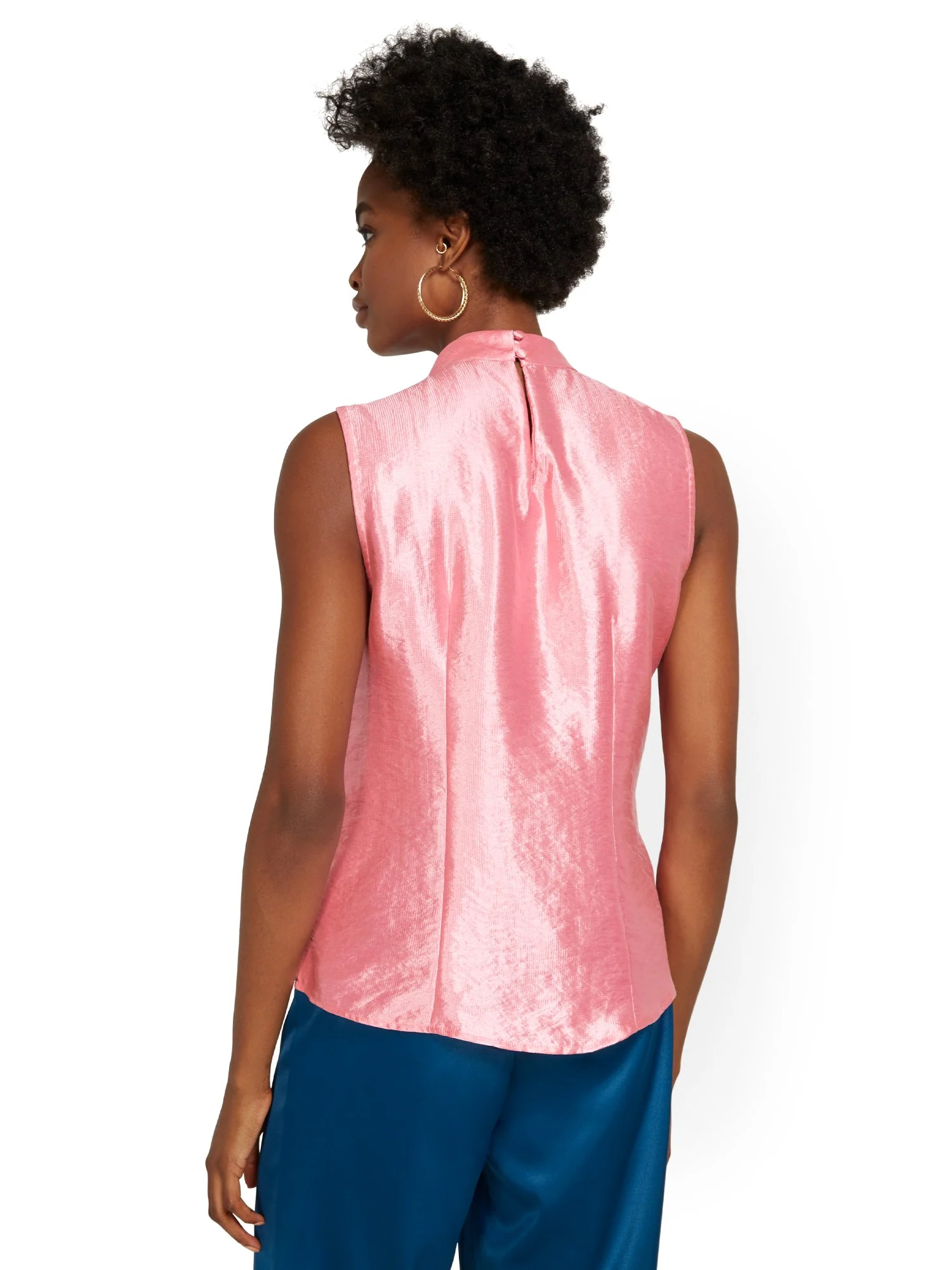 Drama-Neck Sleeveless Top - Image 3