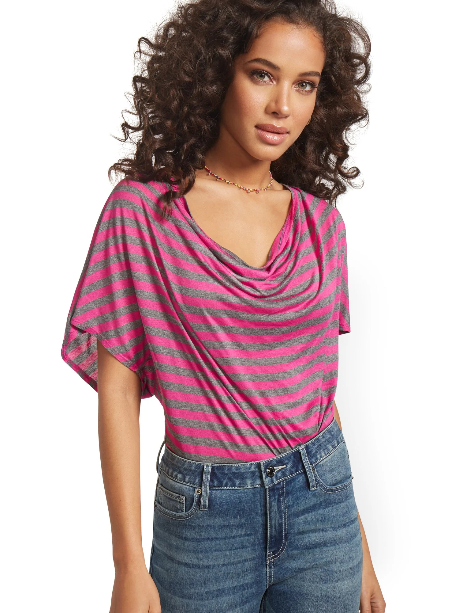 Drape-Front Flutter-Sleeve Top - Sweet Pea - Image 14