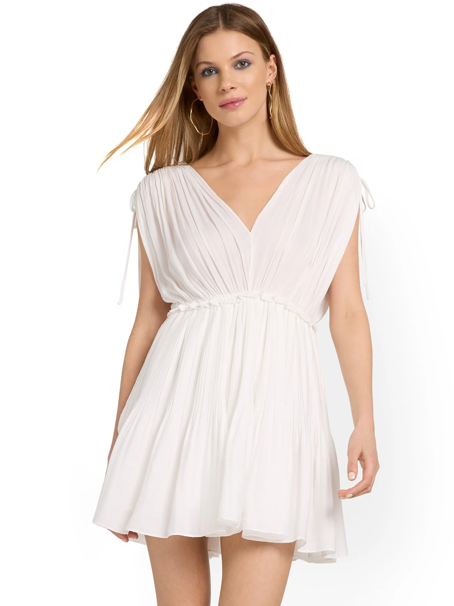 Mustard Seed Draped Satin Flare Dress - Brands We Love