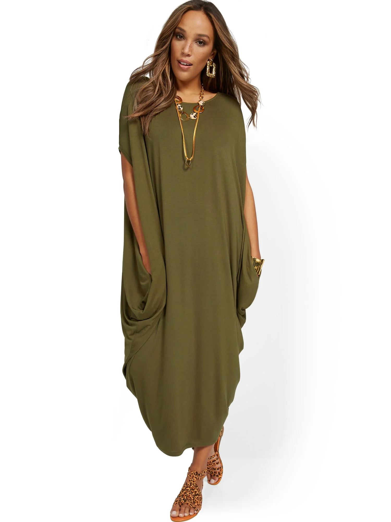 Drapey Caftan Maxi Dress - Image 11