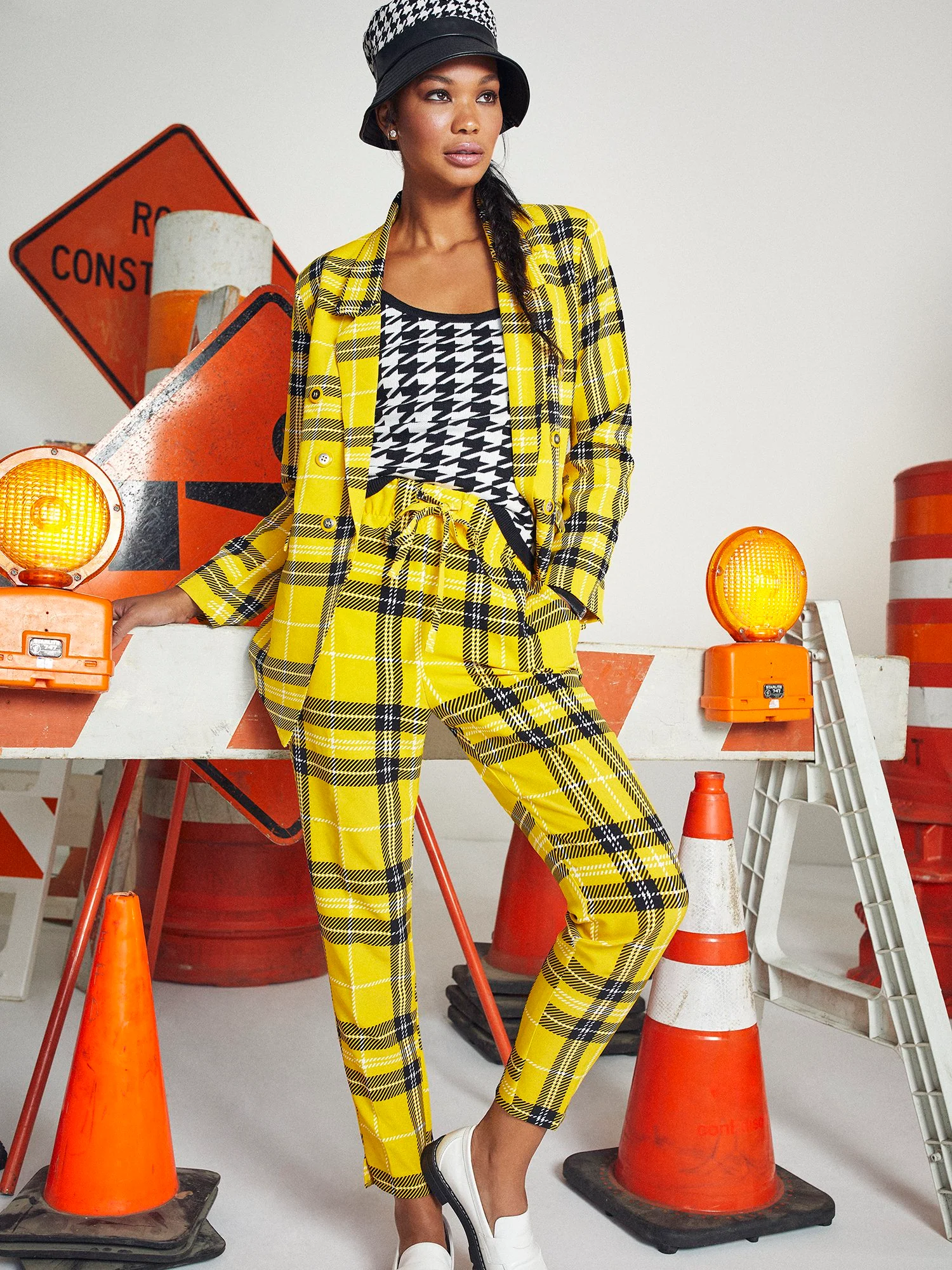 Drawstring Ankle Pant - Plaid