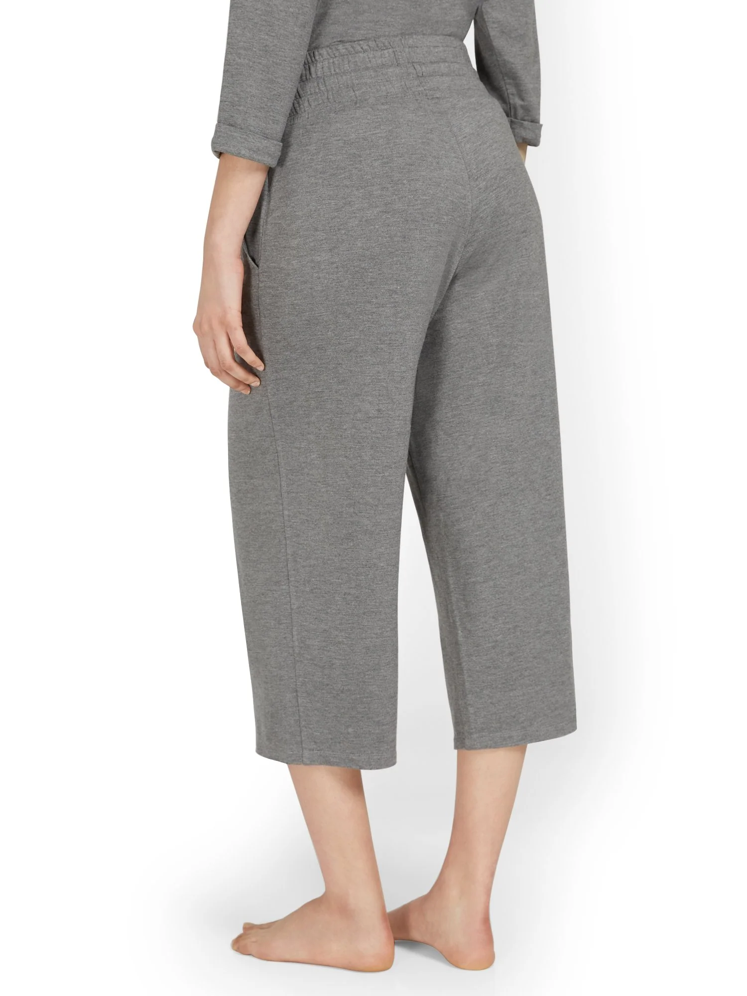 Dreamy French Terry Wide-Leg Capri Pant - Image 2