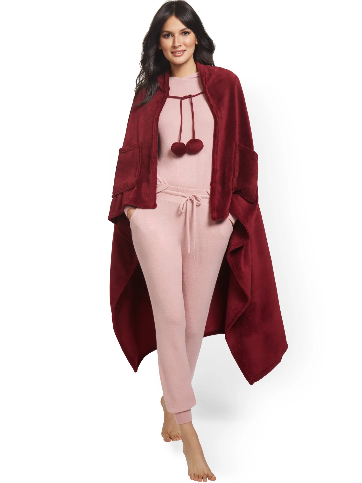 Elke Faux-Fur Fleece Wrap Robe - NY&C x Chic Home - Image 11