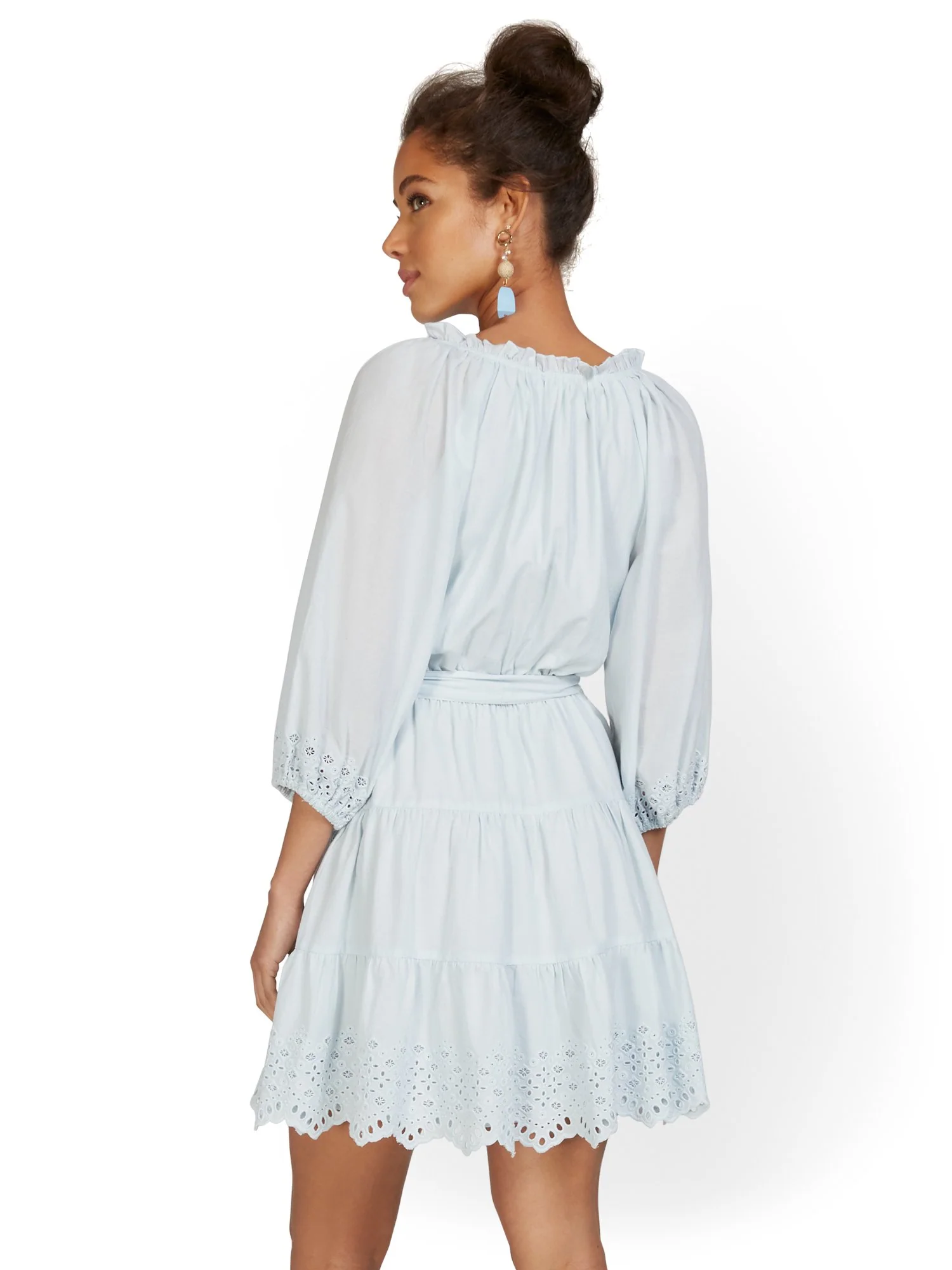 Embroidered Flare Dress - Image 3