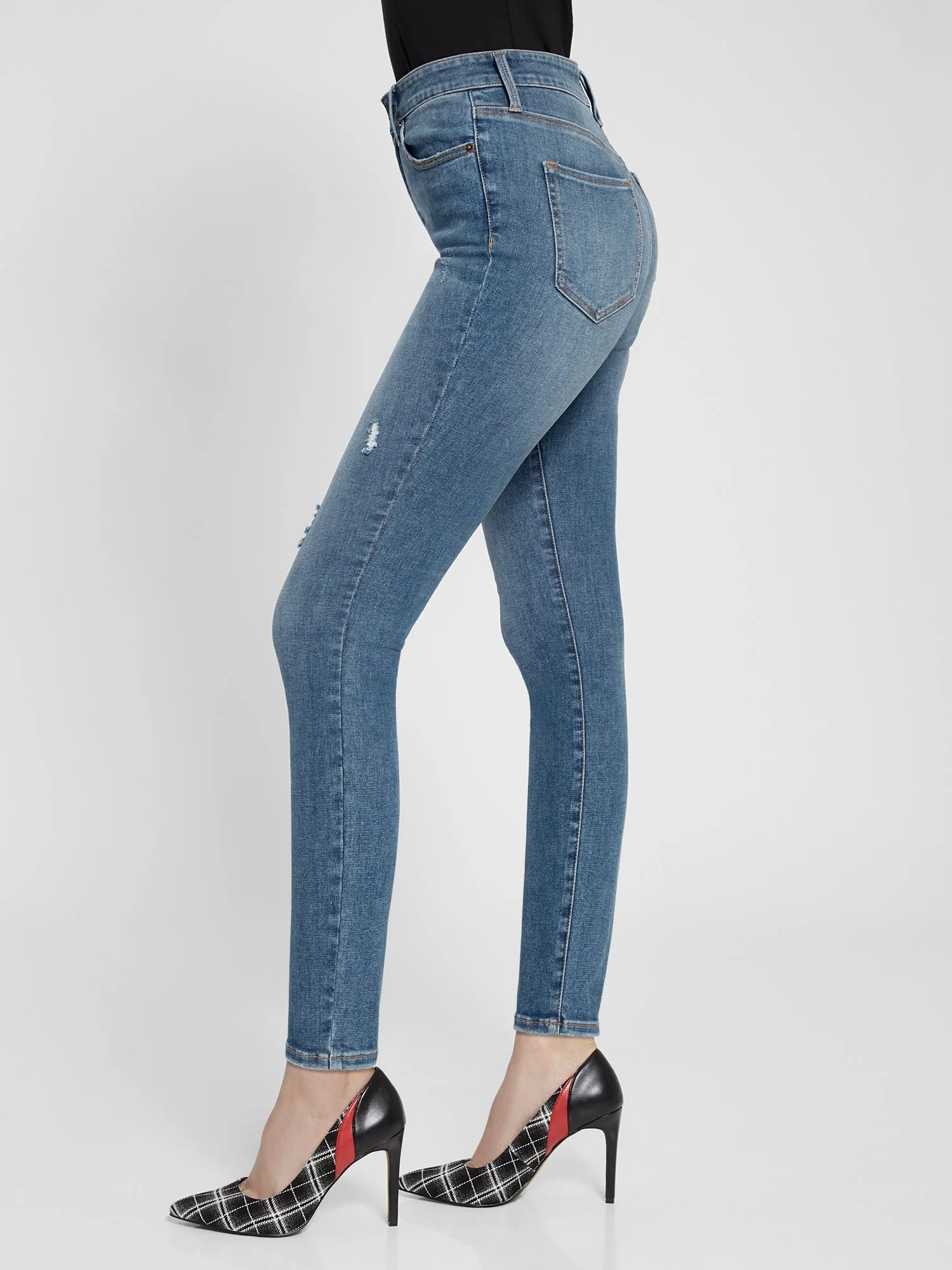 Essential High-Waisted Super-Skinny Jeans - Dark Wash - Image 4