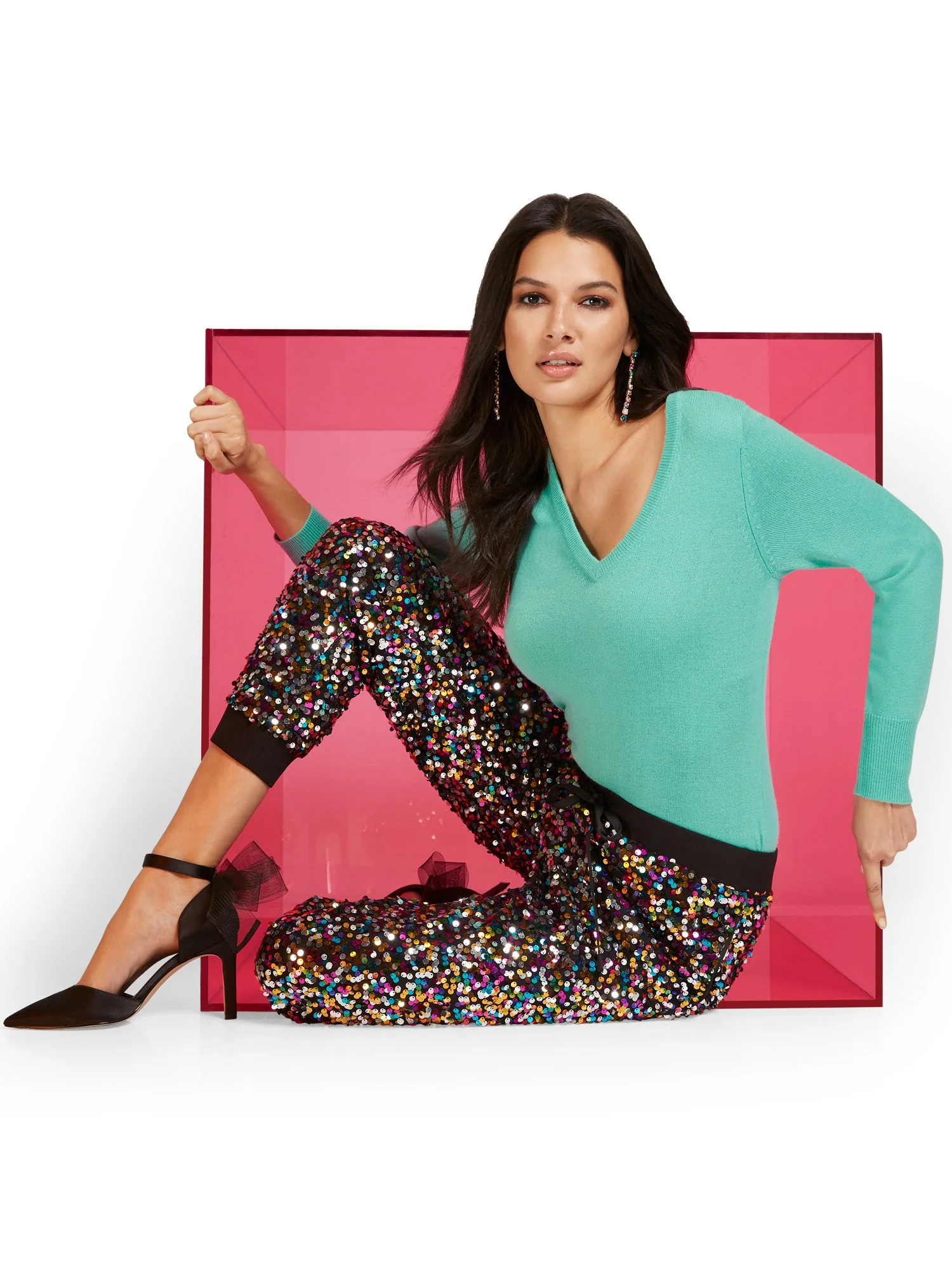 Essential V-Neck Sweater - Image 17
