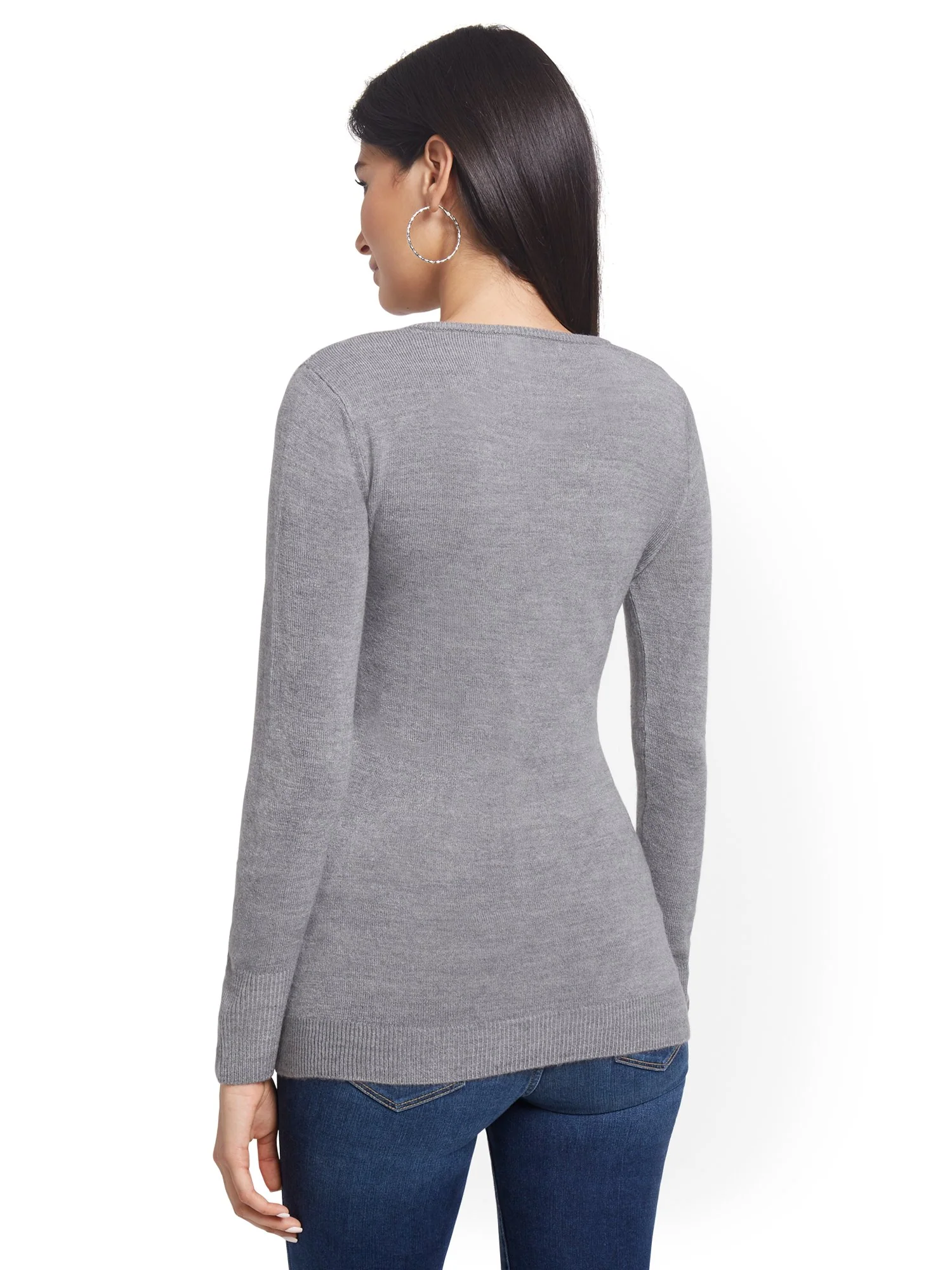 Essential V-Neck Sweater - Image 4