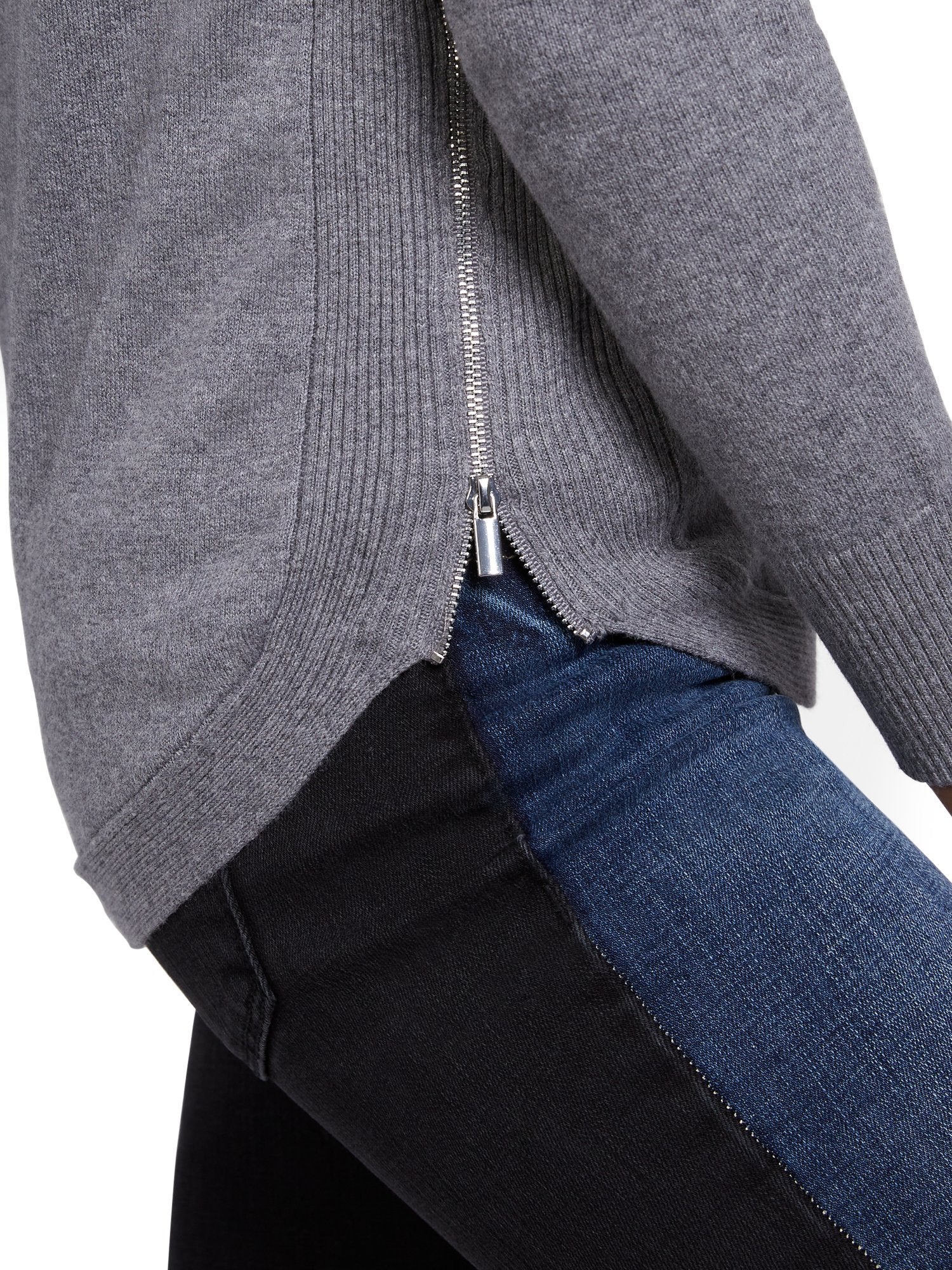 Exposed Zipper Long-Sleeve Sweater - Image 7