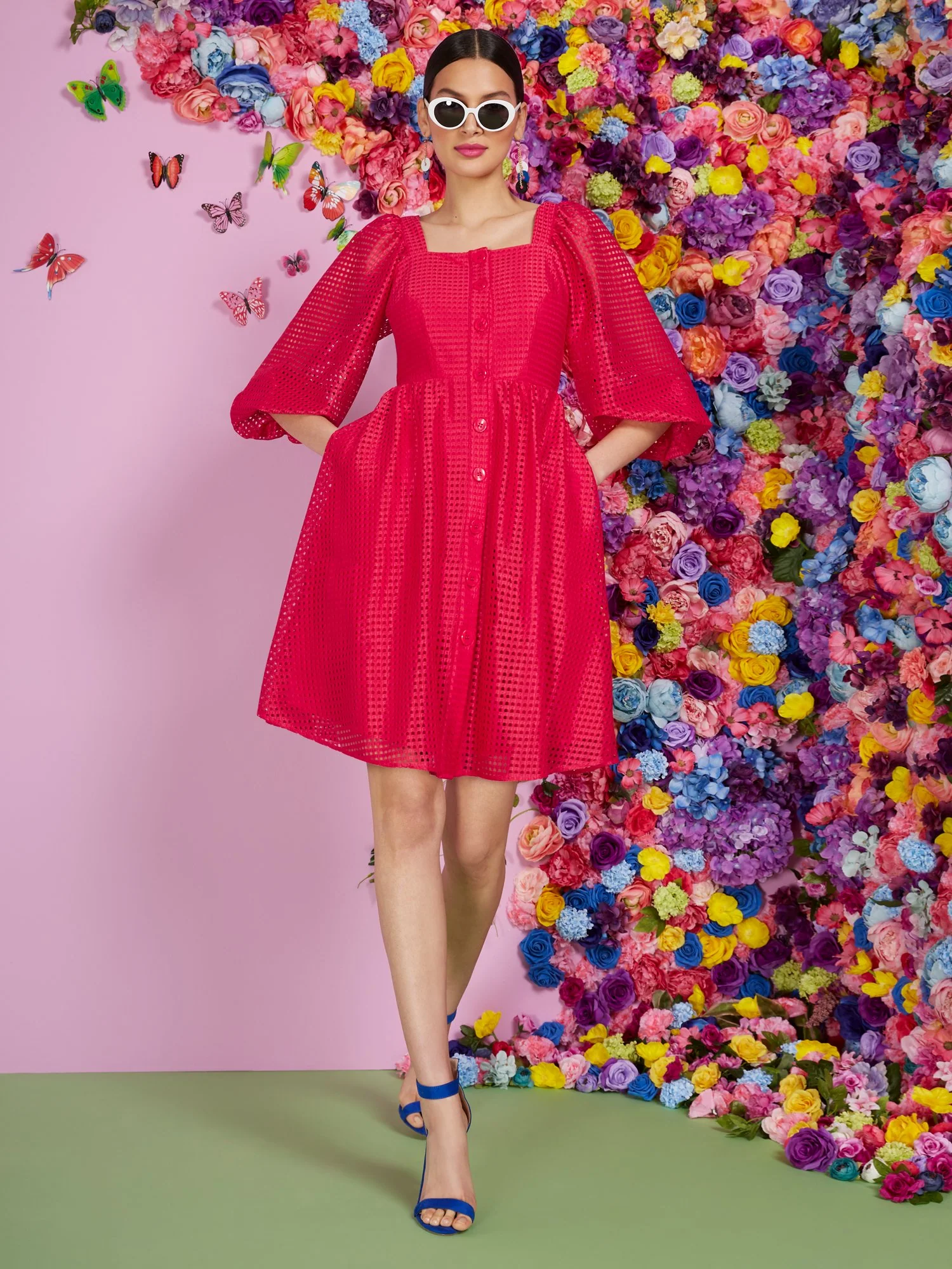 Eyelet Button-Front Dress - Image 2
