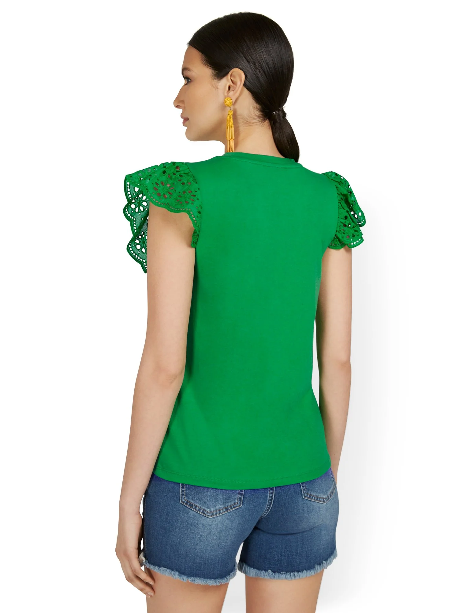 Eyelet Ruffle Top - Image 3