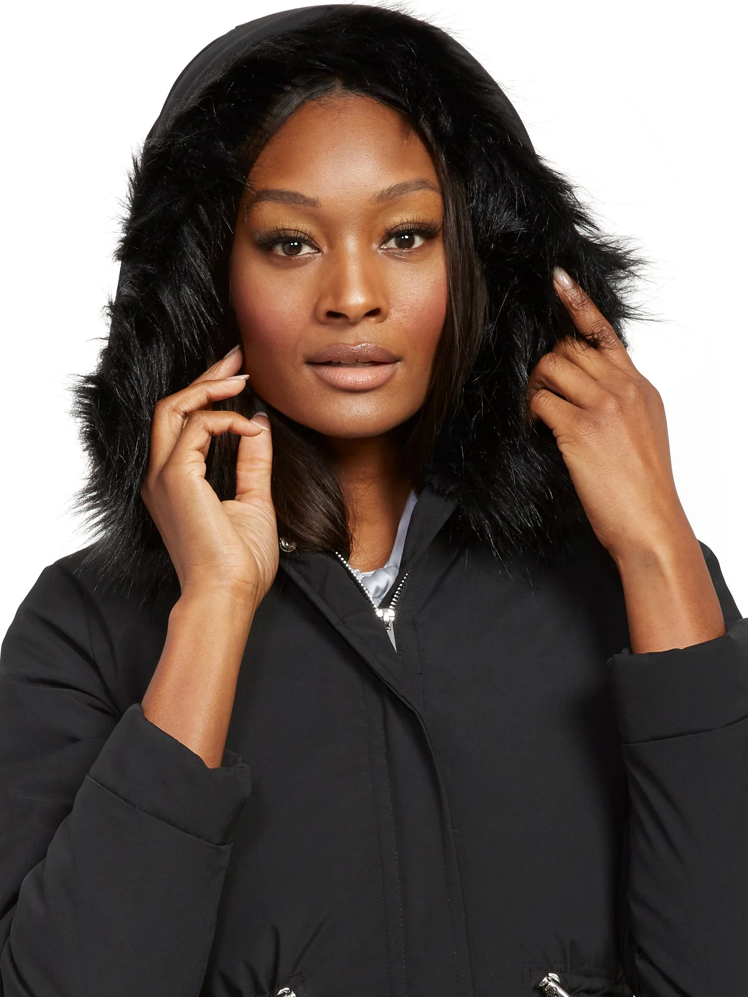 Faux-Fur Trim Hooded Anorak Jacket - Image 5