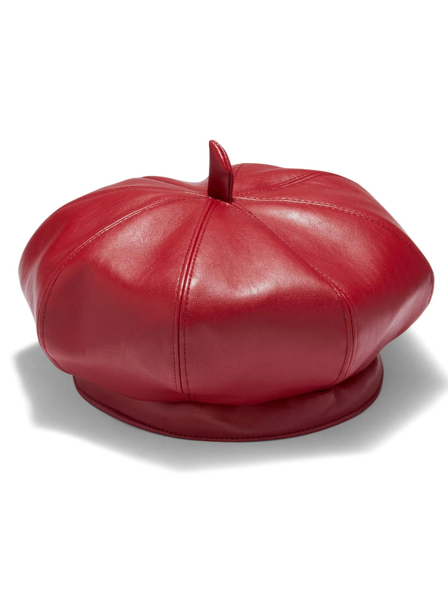 Faux-Leather Beret - Image 4